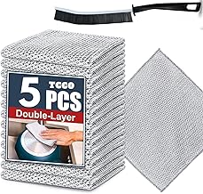Non-Scratch Wire Dishcloth & Gaps Cleaning Brush, Reusable, Multifunctional Non-Scratch Wire Dishcloth, Double-Layer Reusable Strong Cleaning Cloth (5)