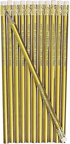 Miniatura 10 de Fun Express Lápices personalizados (rosa, azul, amarillo, púrpura), 24 piezas, enseñanza, escritura, marca, suministros de oficina