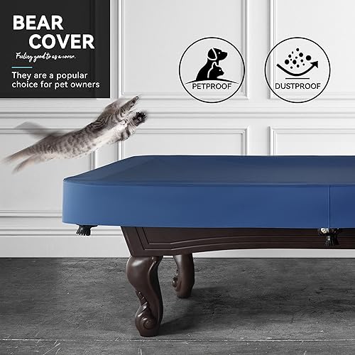 Miniatura 26 de Cubierta de mesa de billar de cuero sintético resistente, cubierta impermeable y resistente a desgarros para mesa de billar de 7/8/9 pies, 9 pies