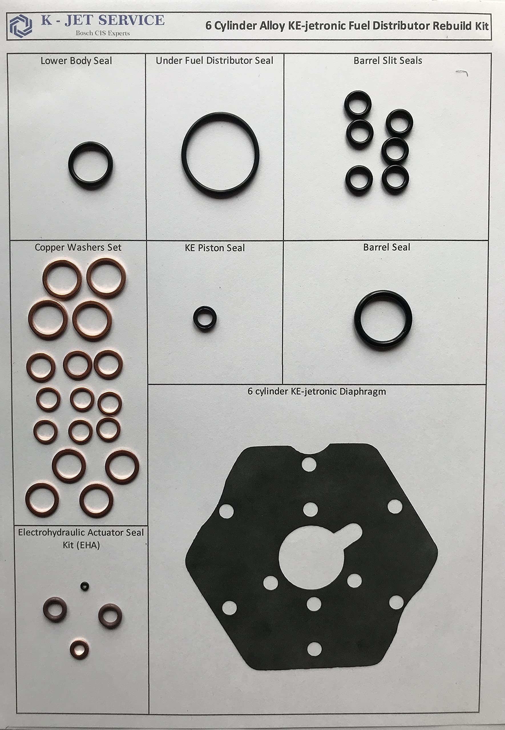 Kit de reparación del divisor de flujo para todos los motores Bosch KE-Jetronic de 5 y 6 cilindros en aluminio 0438101012 0438101044 Mercedes 190 260 300 E SL CE TE SE SEL Audi 80 100