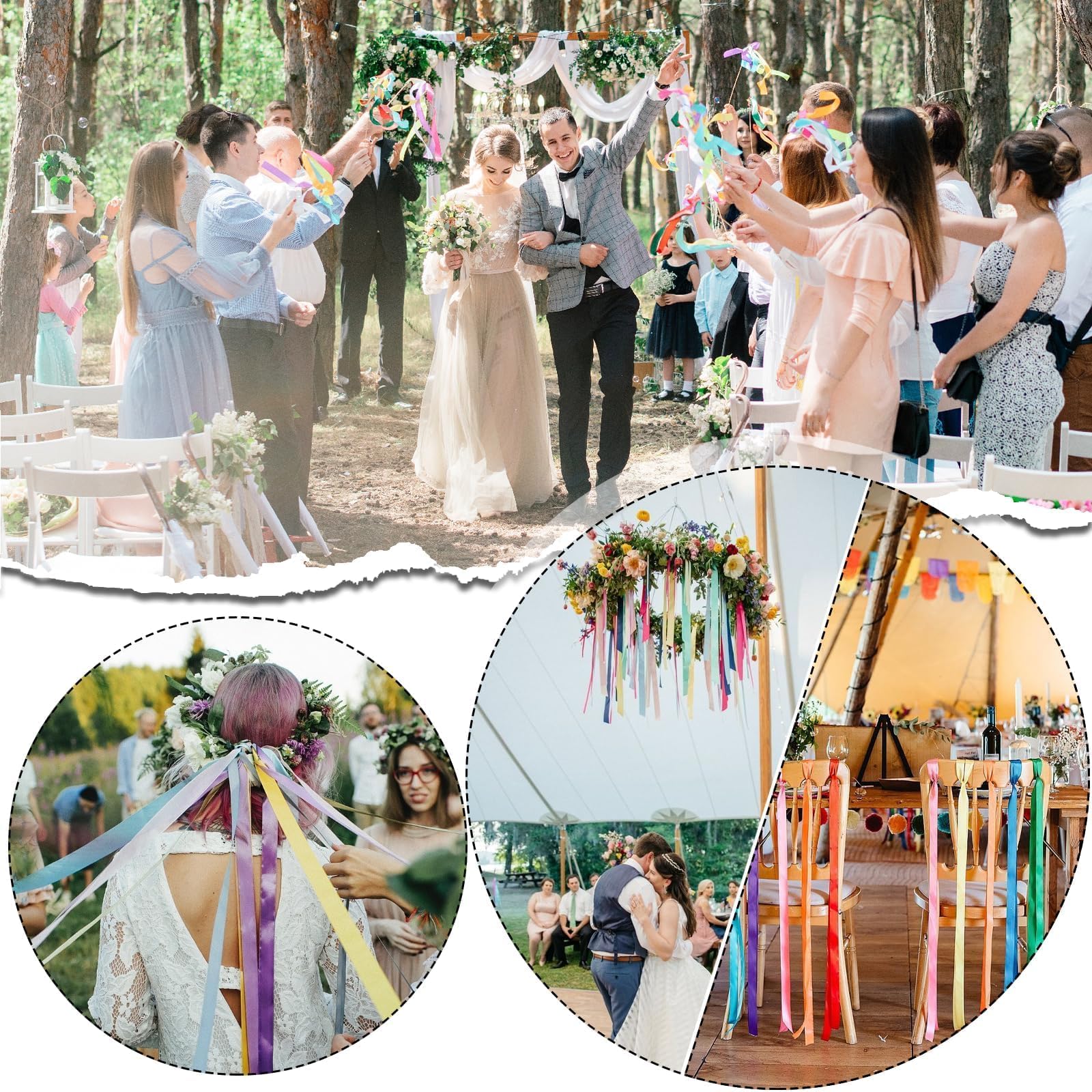 Nastro Di Raso Oro Antico 20mm - 66m Per Regali, Matrimoni, Decorazioni Torte E Bouquet - Foto 5