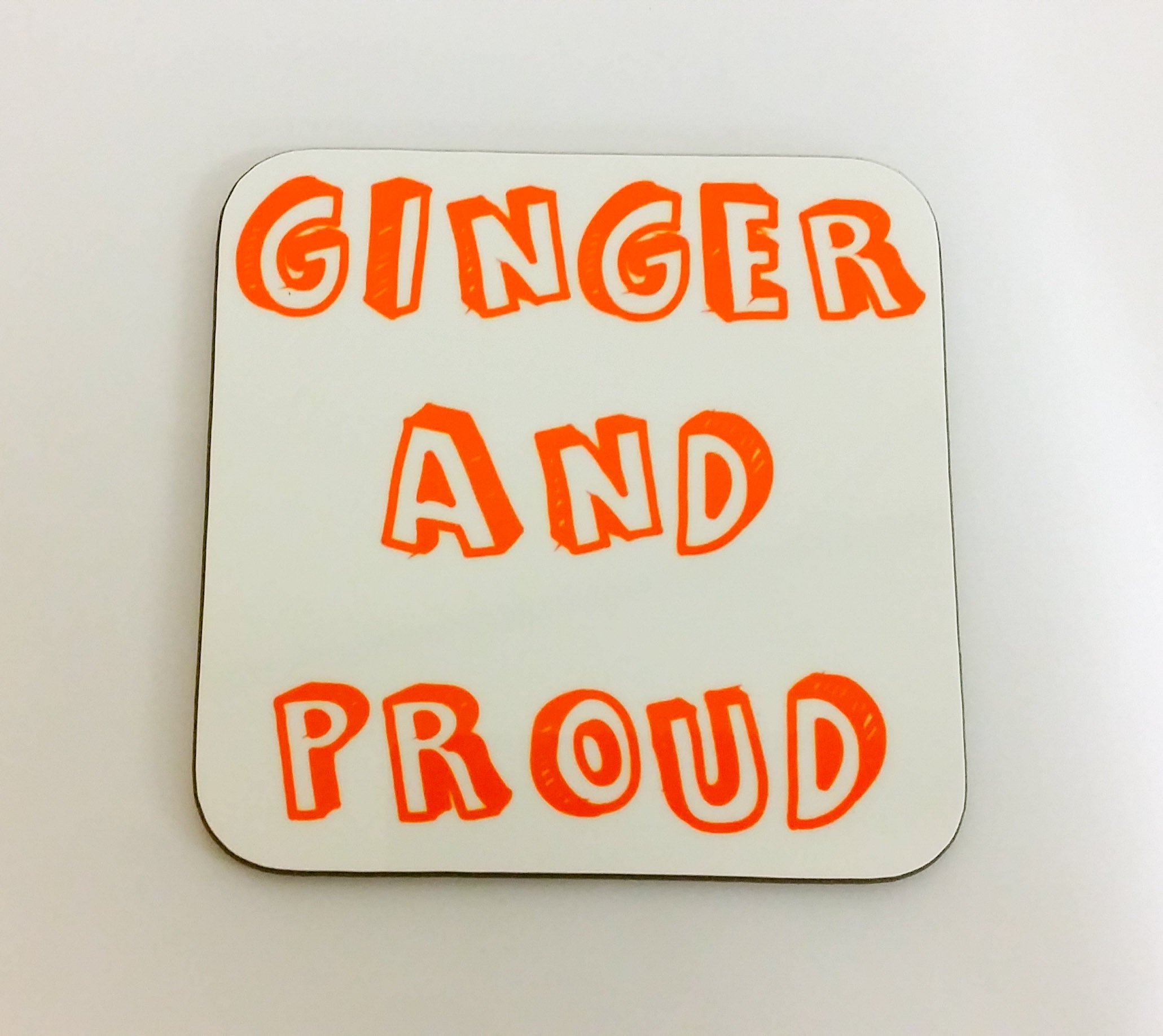 Legacy Lasercrafts Red/Orange Ginger And Proud Coaster Head Hair Gorgeous Present Christmas