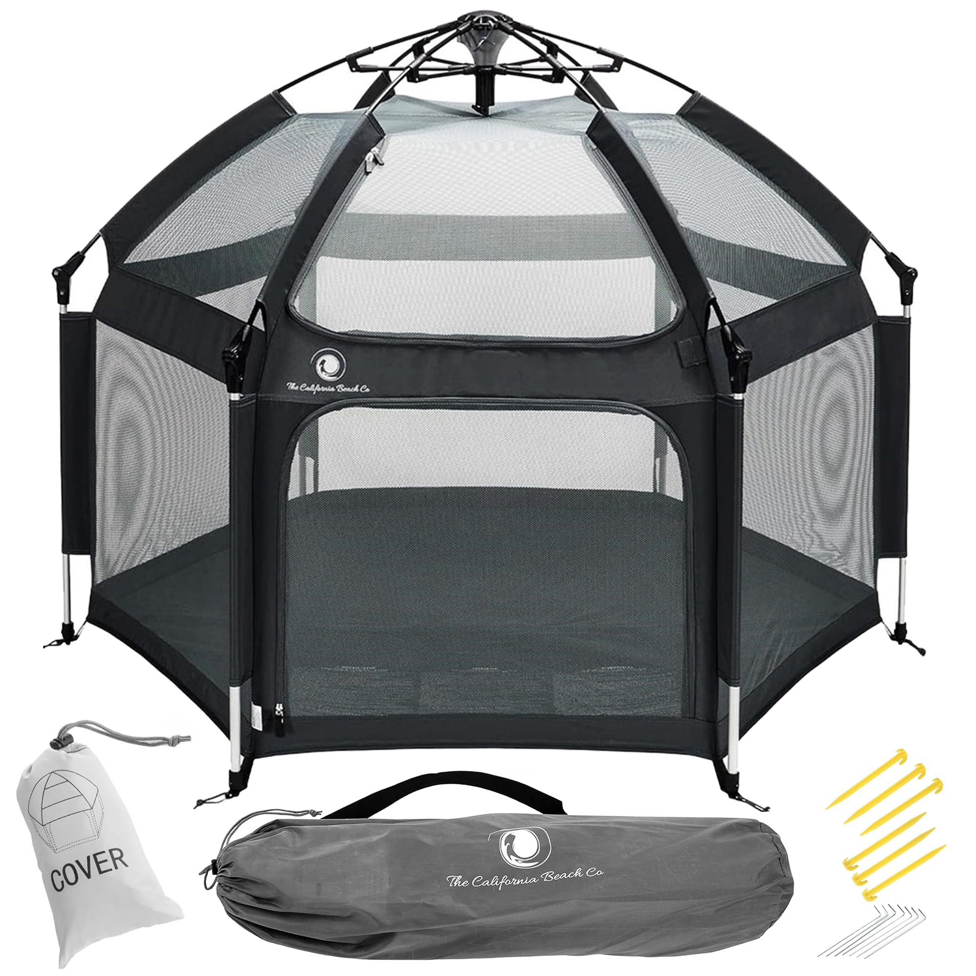 POP 'N GO PLAYPEN - Indoor & Outdoor Baby Playpen for Babies and Toddlers - Baby Beach Tent, Foldable, Portable W/Canopy, Travel Bag, & Mosquito Net -