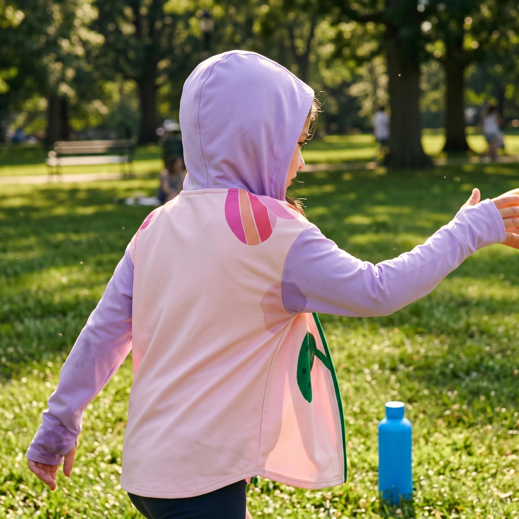 Jacke Mädchen nschutz Jacke – Langarm Shirt Mädchen mit Kapuze für Outdoor-Sport im Sommer