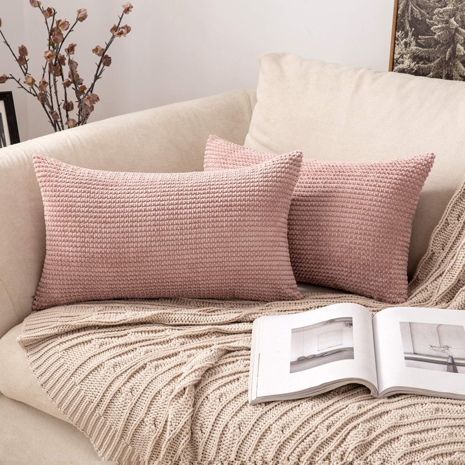 MIULEE 2er Set Kissenbezug Dekokissen Kissenbezüge Kissenhülle