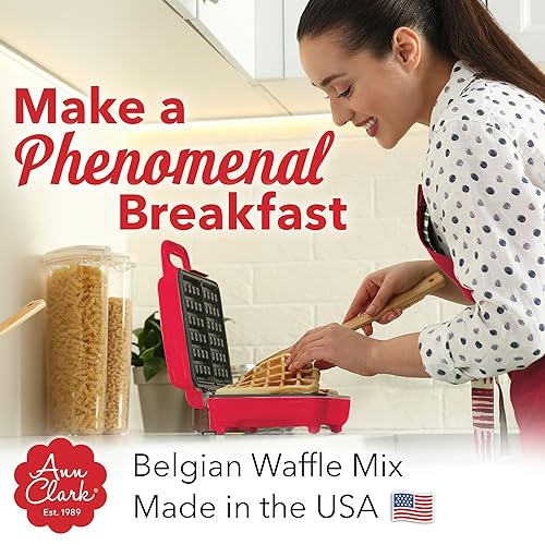 Miniatura 5 de Ann Clark Gourmet - Mezcla de gofres belgas malteada, grande, 30 onzas, fabricada en Estados Unidos