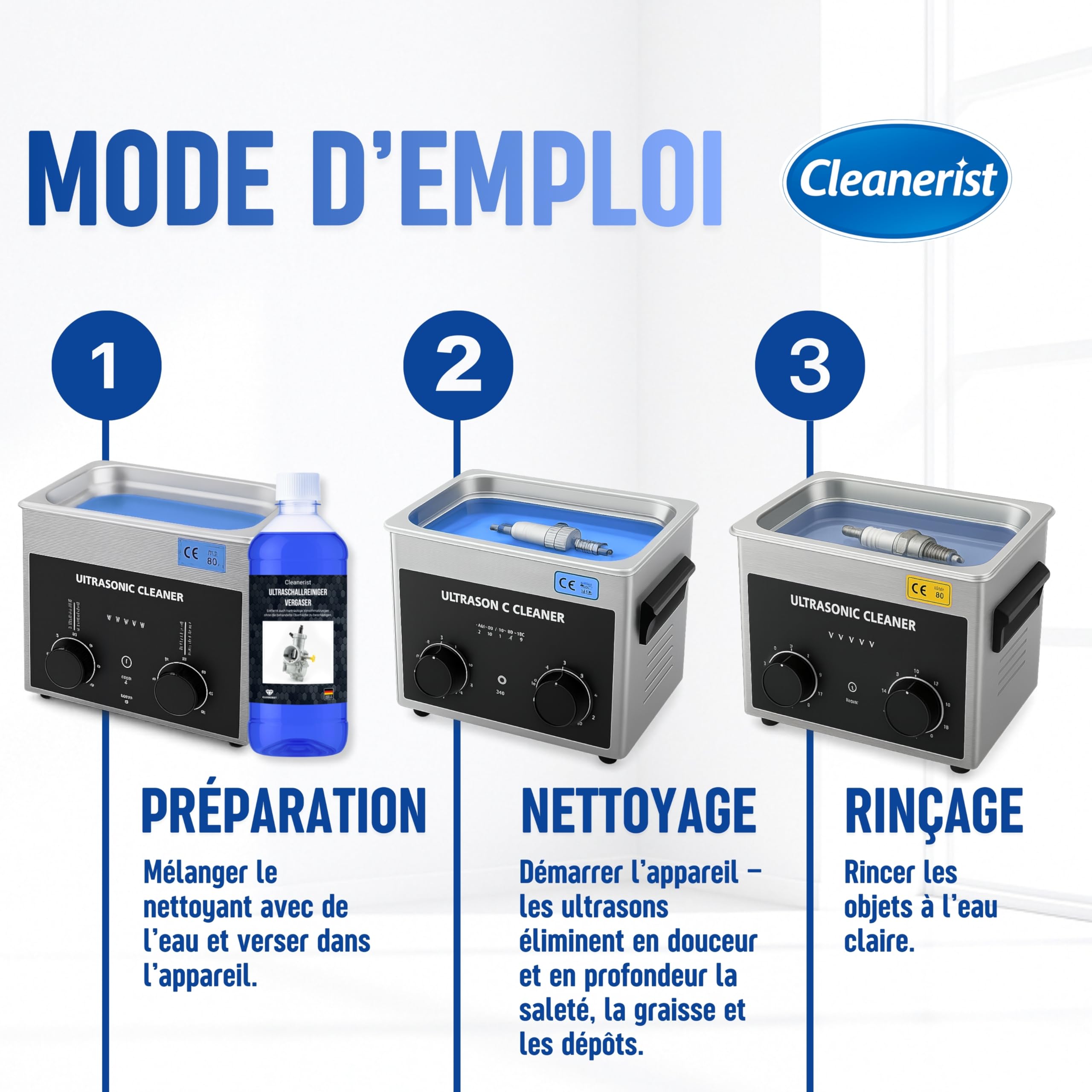 Cleanerist | 5L Nettoyant pour Carburateurs & Pièces Moteurs | Concentré pour Nettoyeur à Ultrasons | Dégraissant Puissant Atelier & Auto | Formule Biodégradable, Agrumes
