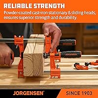 Vista 4 de Jorgensen Juego de 2 abrazaderas de barra de acero de servicio medio con límite de carga de 600 libras, 24 pulgadas