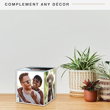MCS 3.25x3.25 Inch Clear Plastic 6 Sided Photo Cube 4-Pack, Clear (65750)