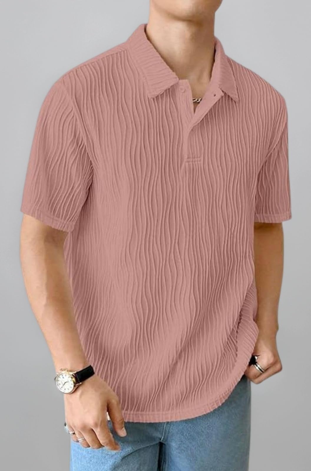 Leriya Fashion Cotton T-Shirt for Men – Soft Breathable Fabric | Regular Fit Half Sleeve Collar Tee for Summer Casual Wear (Available in Plus Size)