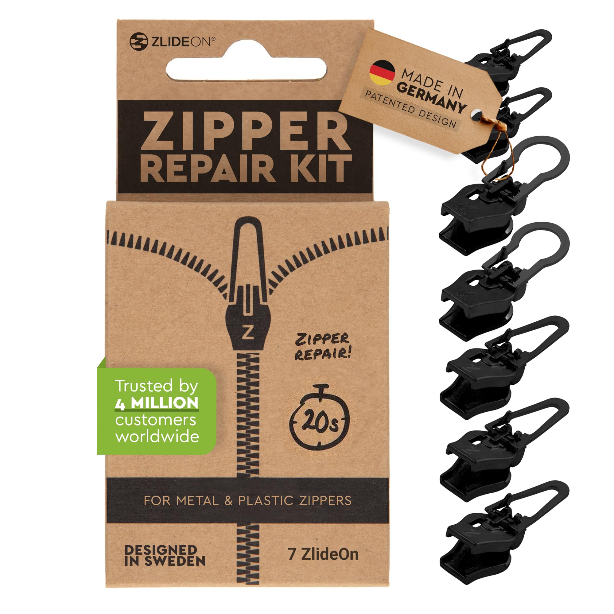 Amazon.com: Zlideon Universal Zipper Repair Kit for Plastic