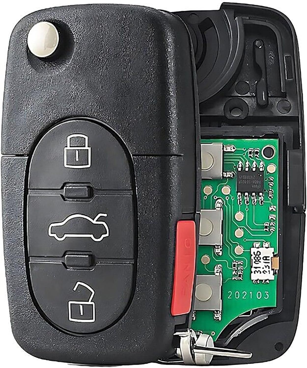 1x New Quality Replacement Key Fob Remote Compatible with & Fit for Audi Vehicles 8Z0837231F - MPN MYT8Z0837231-06