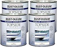 Vista 22 de Rust-Oleum 207005 Pintura para cubierta marina Marine Coatings, cuarto de galón, color gris acorazado
