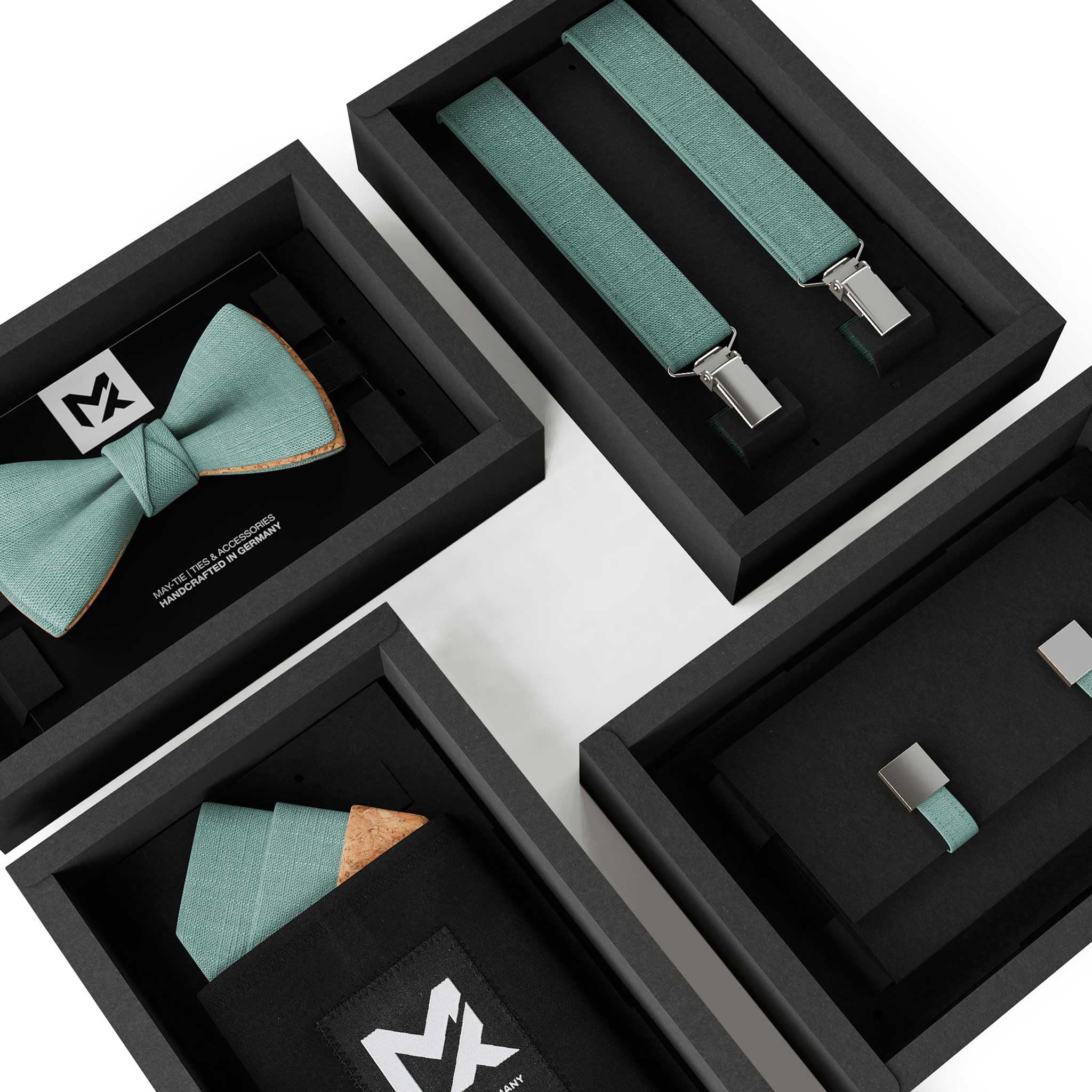 Herrenfliege aus Leinen + Kork | Eukalyptus Canyon Natur | Vegane Leinenfliege | Classic Butterfly Selbstbinder Optik | Hochzeit & Festliche Anlässe | Handgefertigt