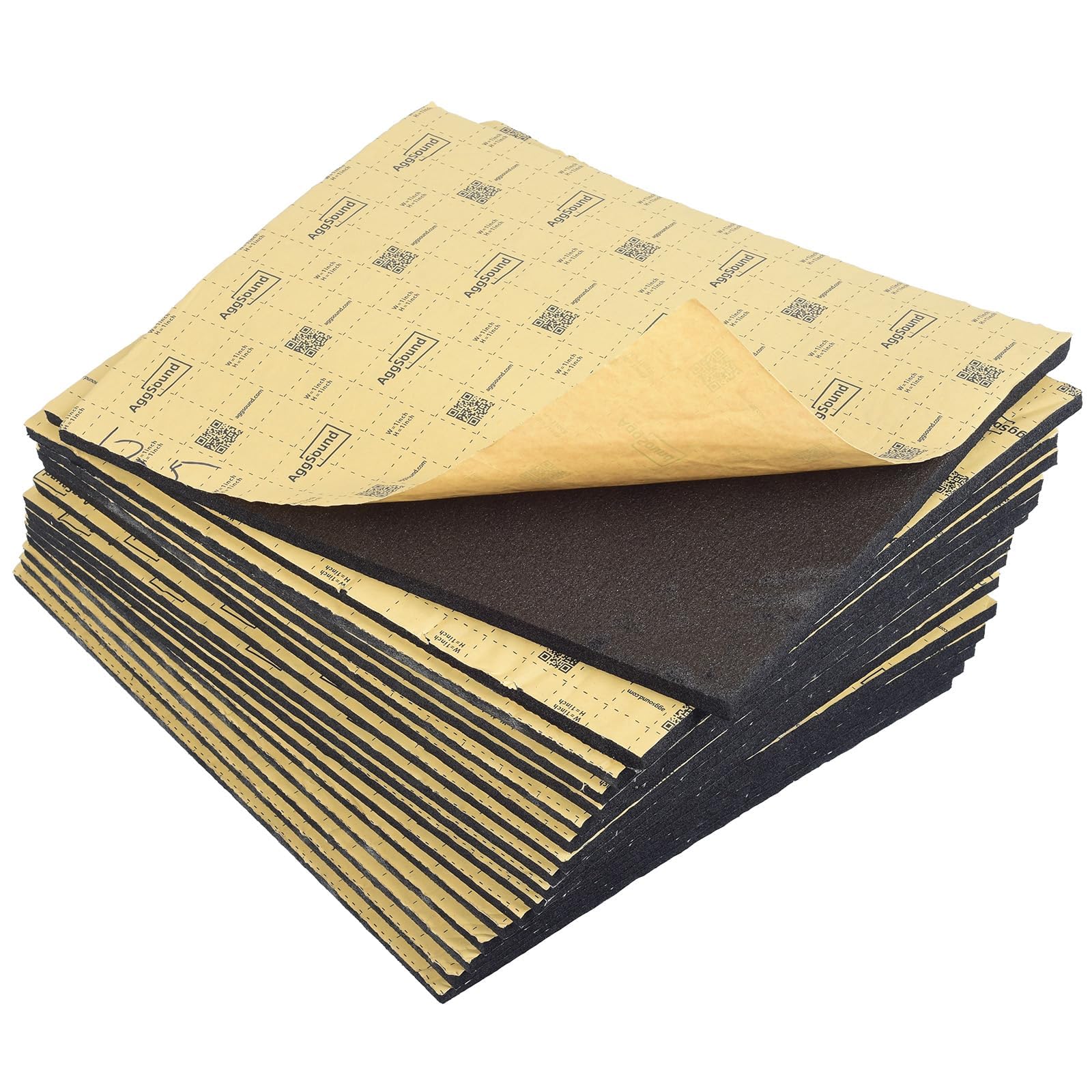 394mil 24sqft Pack Thickened Sound Deadener for Cars - Auto Sound Deadening - Closed Cell Foam Noise Deadening Material - Heat Hood Shield Insulation Dampening Mat