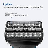 Braun Series 3 Men's Electric Shaver - Shaver with 3 Flexible Blades, 30 Minutes Battery Life, Dry Shaver for Men - 300s, Grey - 3