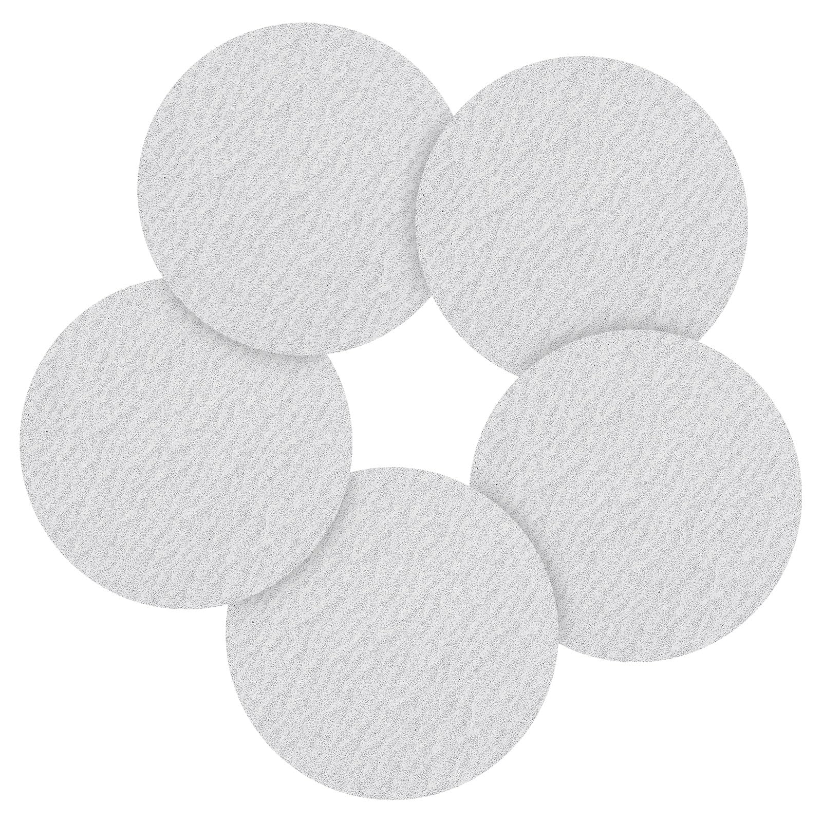 CoCud 50 Pcs 76 mm Sanding Disc 120 Grit Round Hook and Loop Sandpaper Fit for Orbital Sander or Automotive Car Repairing, Grinding and Polishing, White