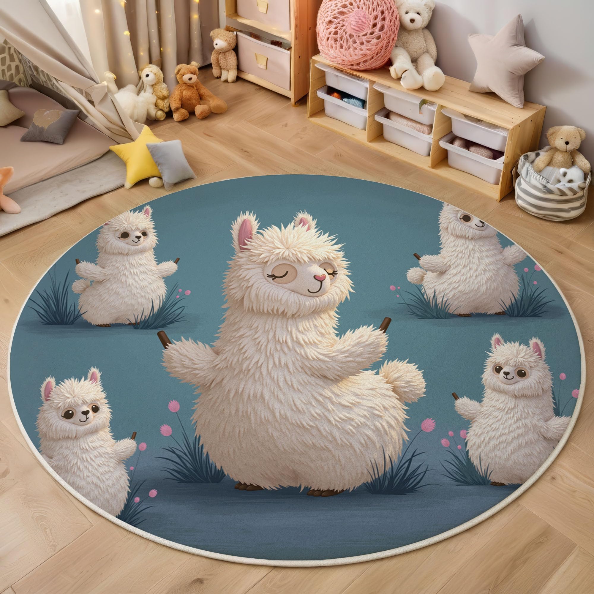 Tapis pour enfant rond et fin pour nettoyer facilement la chambre