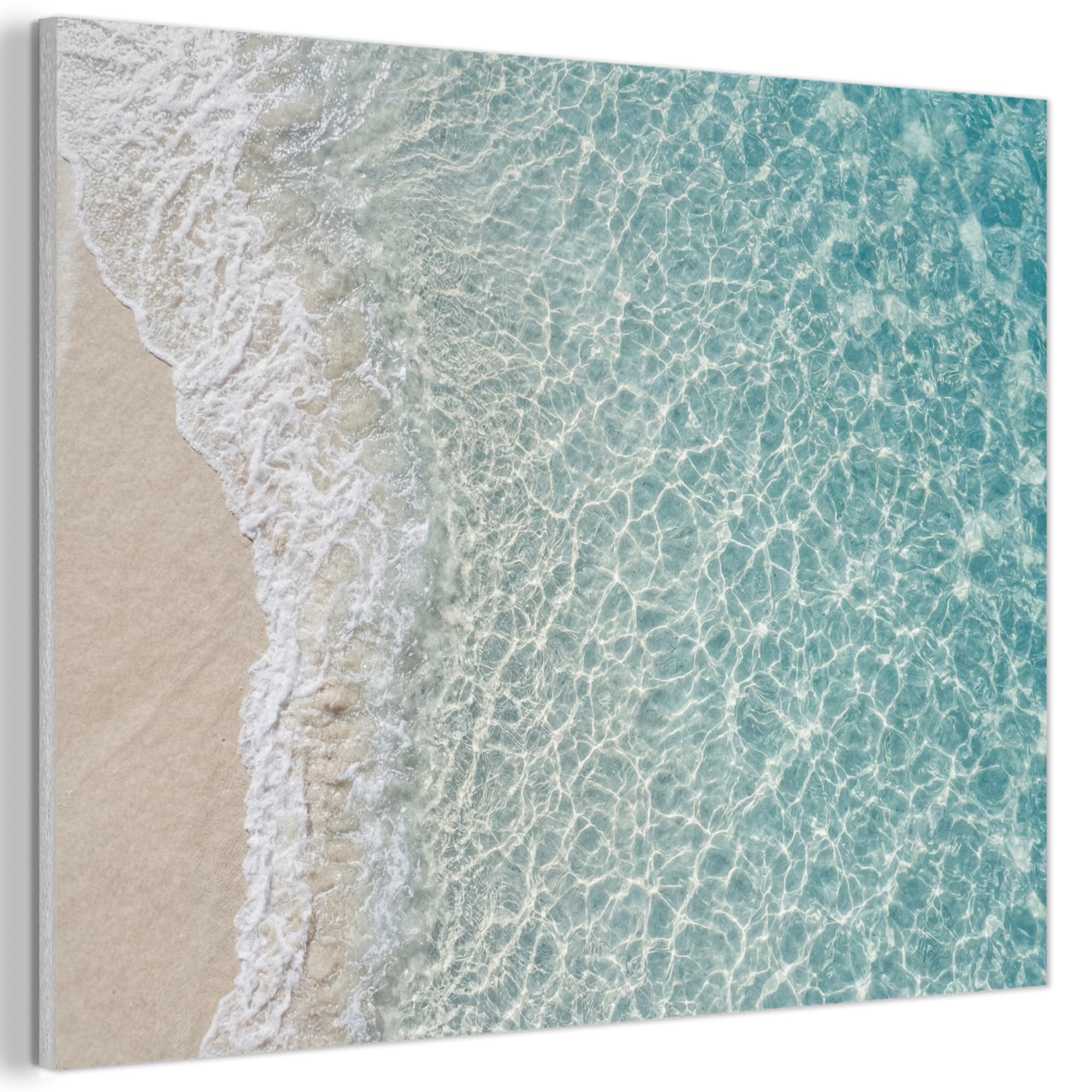 MuchoWow© Felt Panel 40x30 cm House Touch for Living Space Modern Visuals Decoration Wall Art Coastal - Sand - Blue