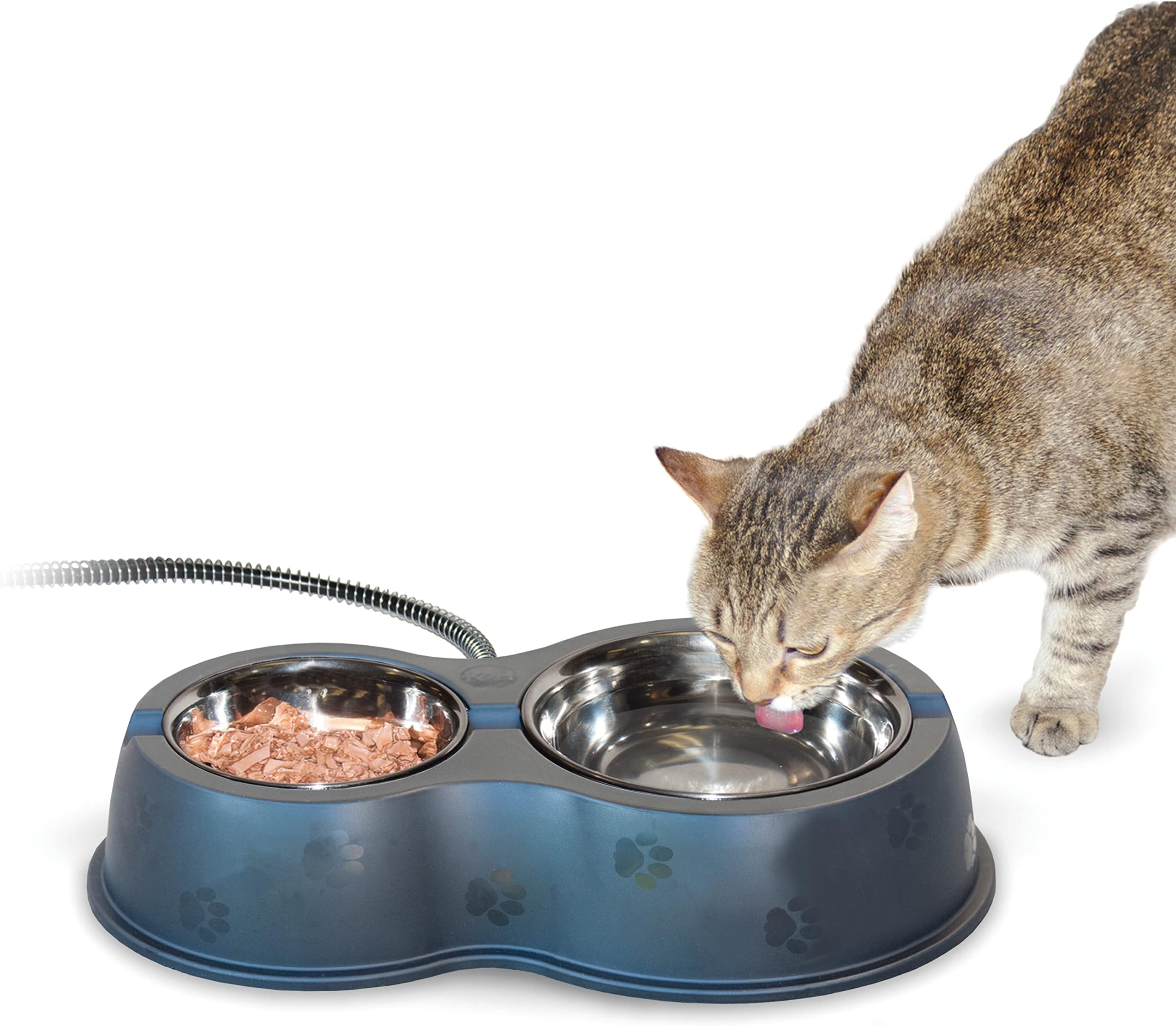 K&H Pet Products Heated ThermoKitty Café Outdoor Heated Cat Bowls, Feral Cat