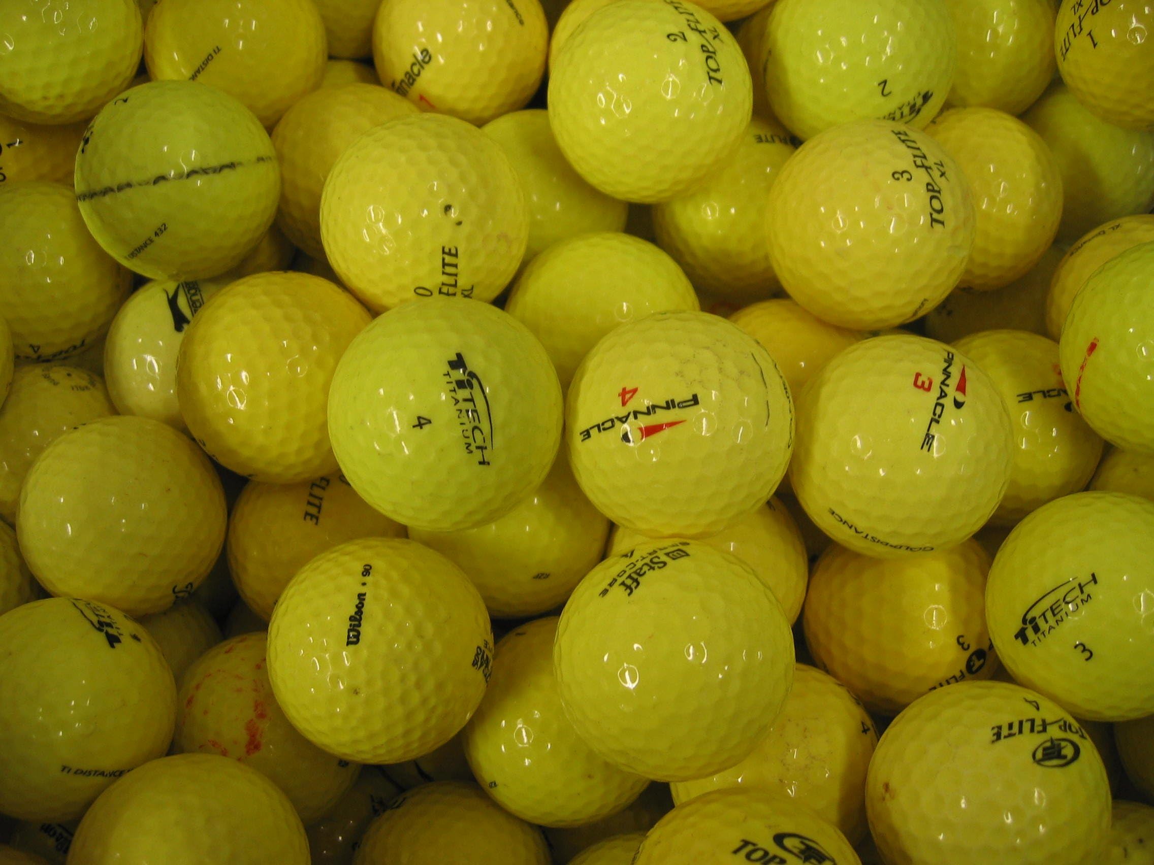 50 Assorted Yellow AAA Grade Golf Balls