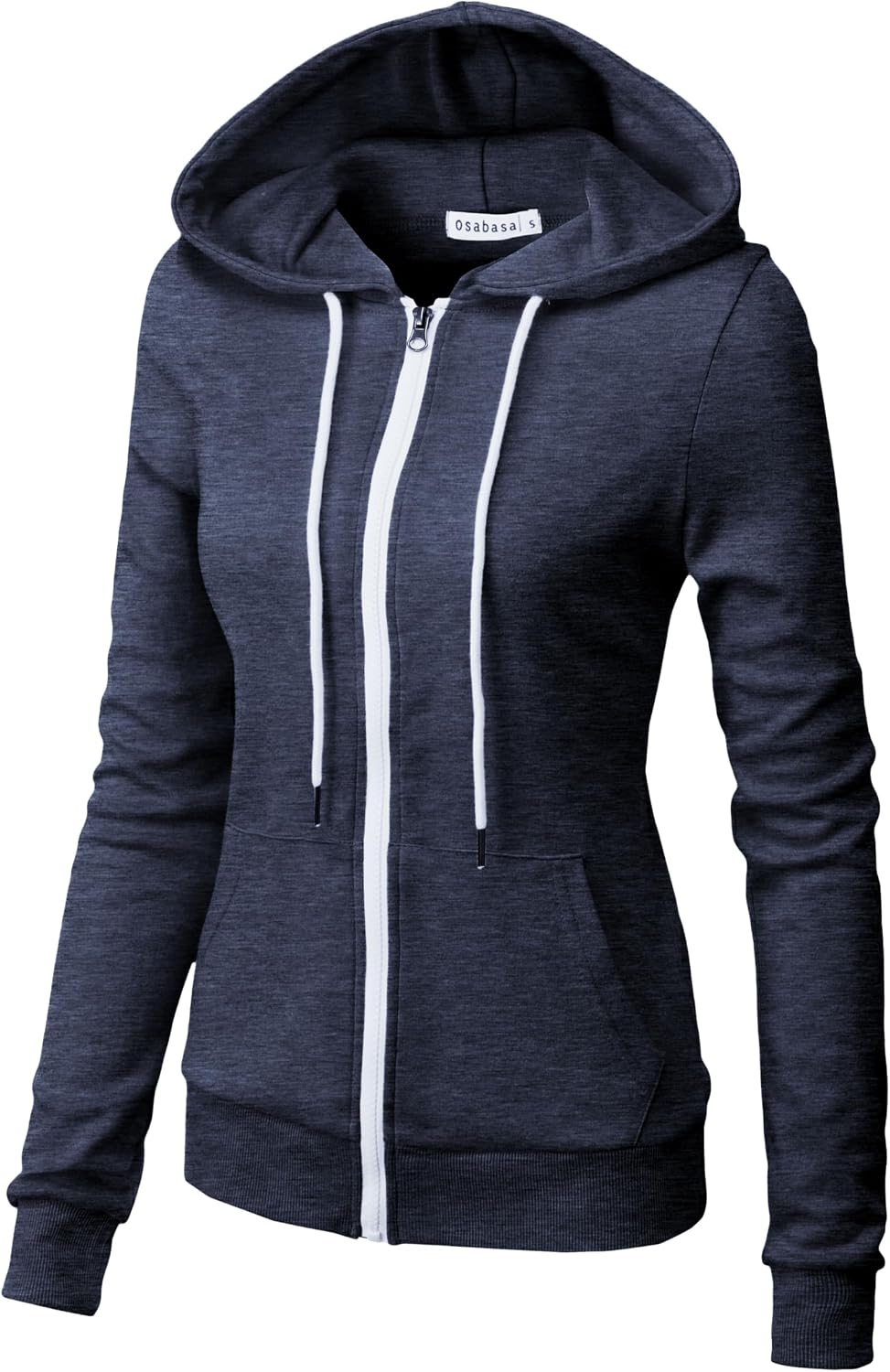 Women's Slim Fit Zip Up Hoodie Lightweight Long Sleeve Kangaroo Pocket Basic Casual wear