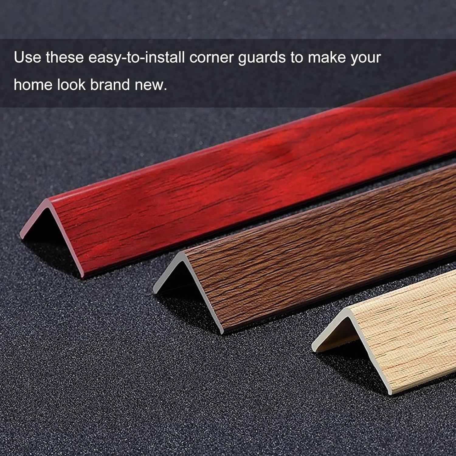 Self-Adhesive PVC Corner Guard 89 Degrees, Living Room Corner Trim Wall Edge Protector, Suitable for Protection and Decoration of Various Walls(Brown,2x100cm/0.8x39in)