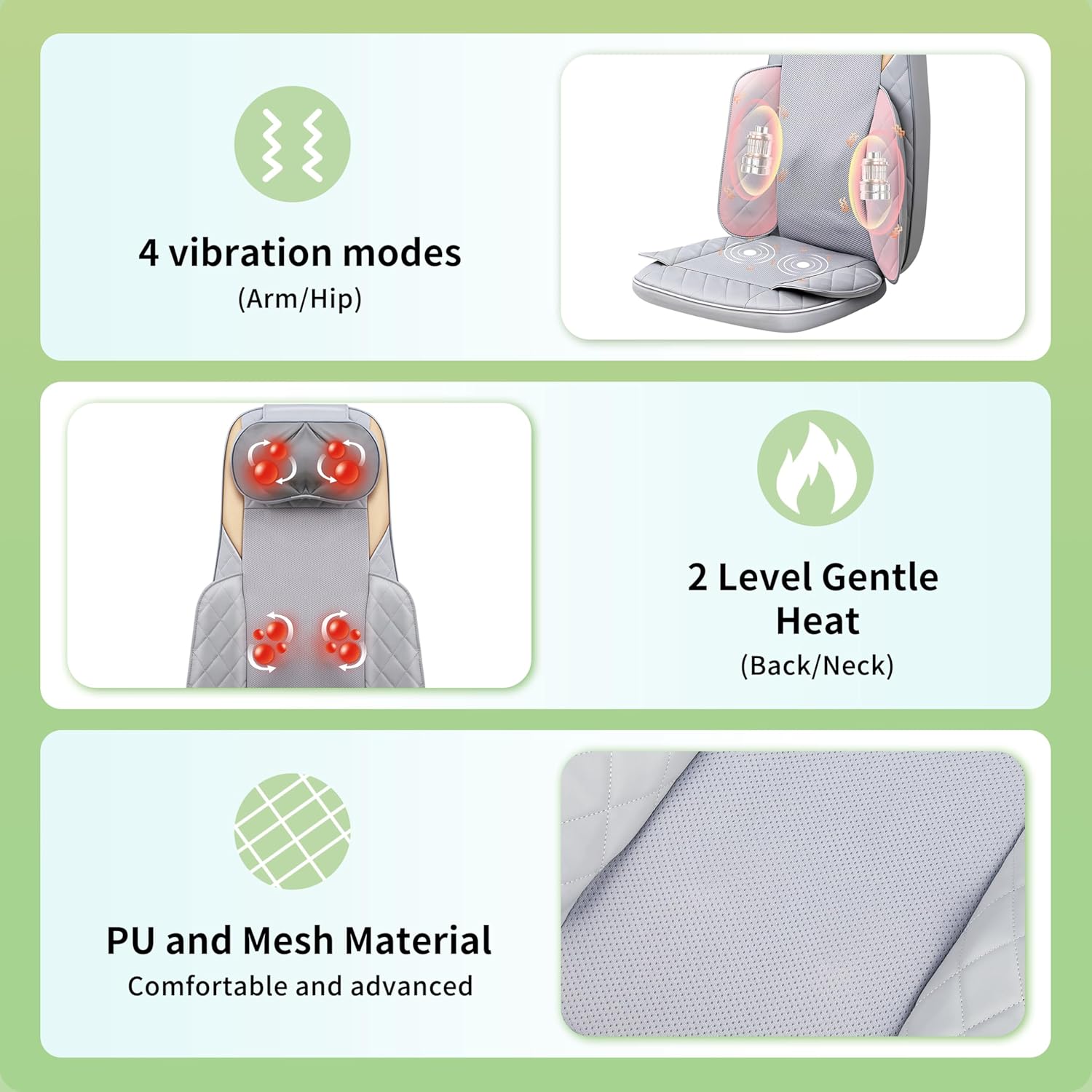 Shiatsu Neck and Back Massager with Heat,4D Kneading Back Massager for Pain Relief Deep Tissue,Back Massage for Chair,Dual-Neck Design,Adjustable Height,Gifts for Men Women Parents