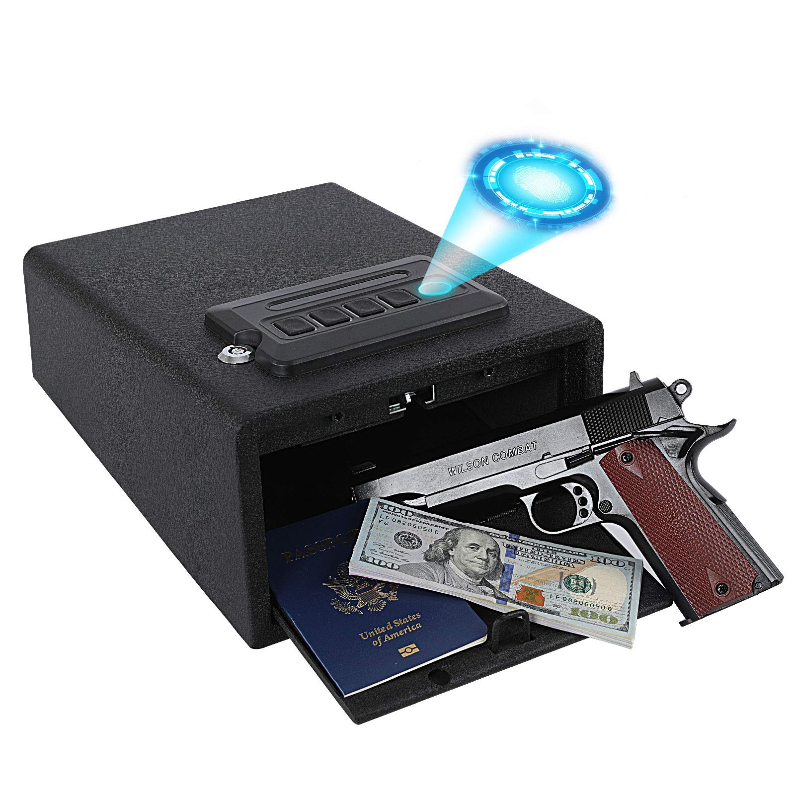Buy Dalmbox Biometric Safe Vault Fingerprint Pistol Safe Quick Access Hand Lock Lock Box