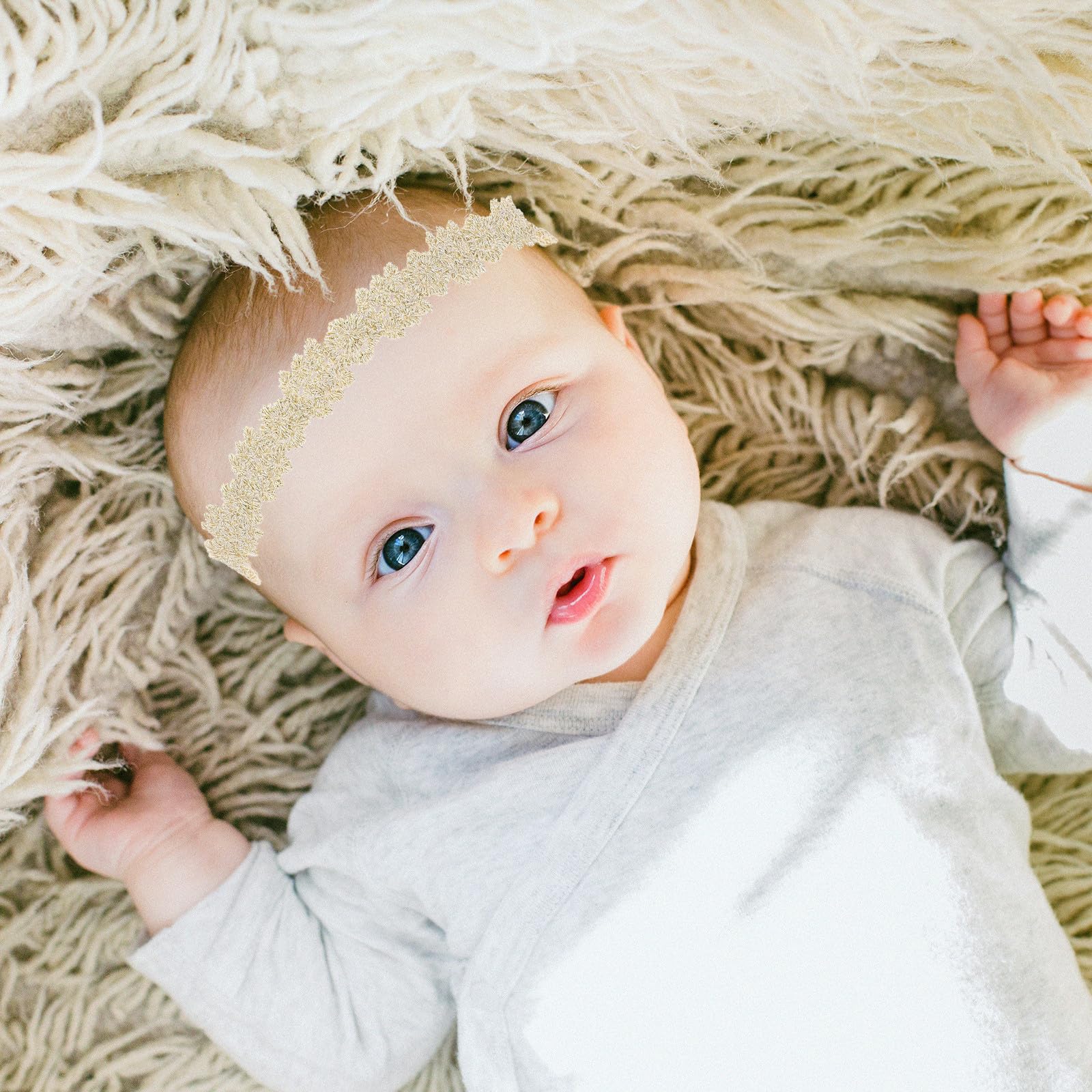 VICASKY 18pezzi Fasce Per Bambina Con Fiori Pizzo Eleganti Cerchietti Per Bambina Accessori Per Fotografie e Feste Per Occasioni Speciali