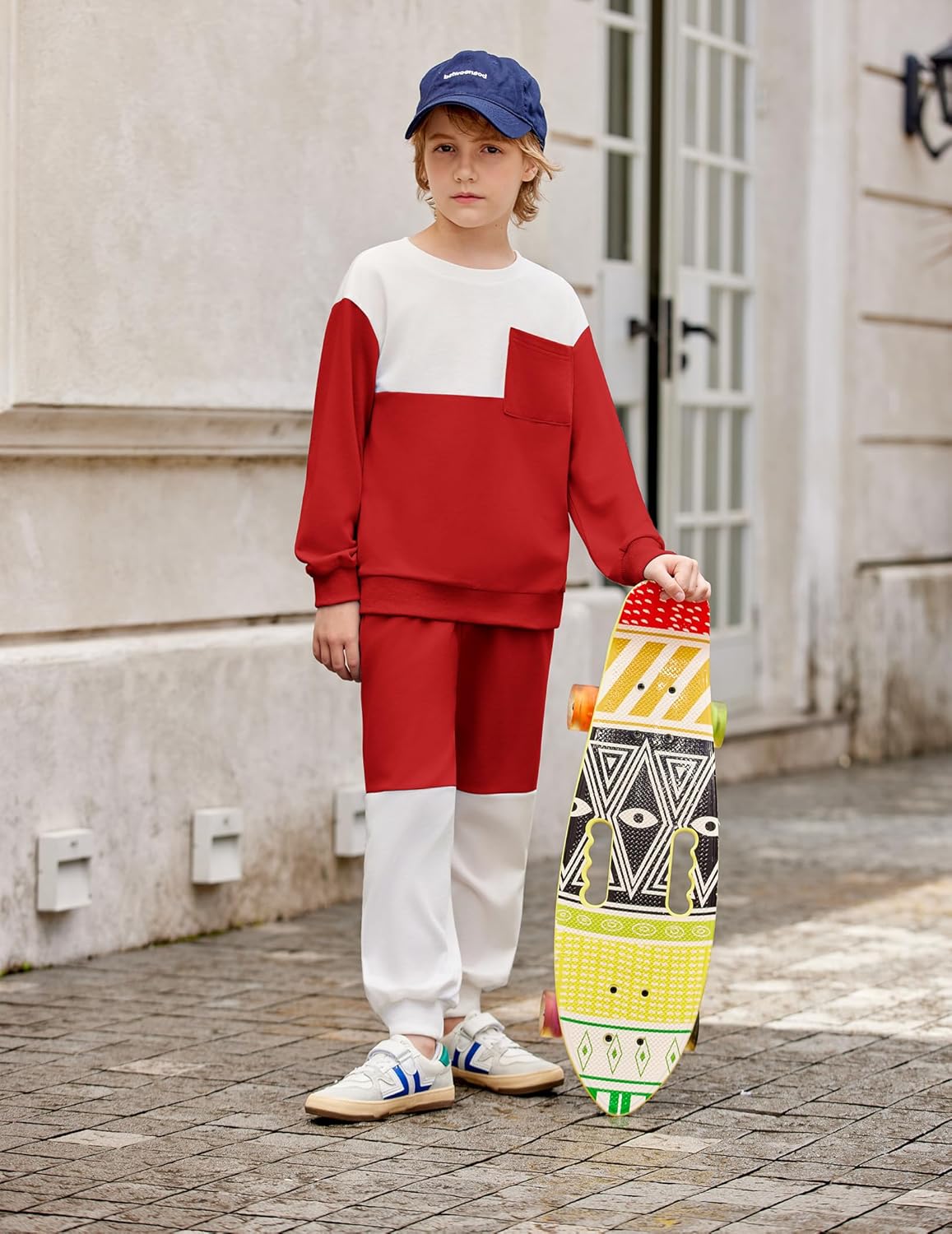 Arshiner Boys Sweatsuit Long Sleeve Crewneck Sweatshirt and Pants Fall Winter Tracksuit Set 2-10Y - Image 6