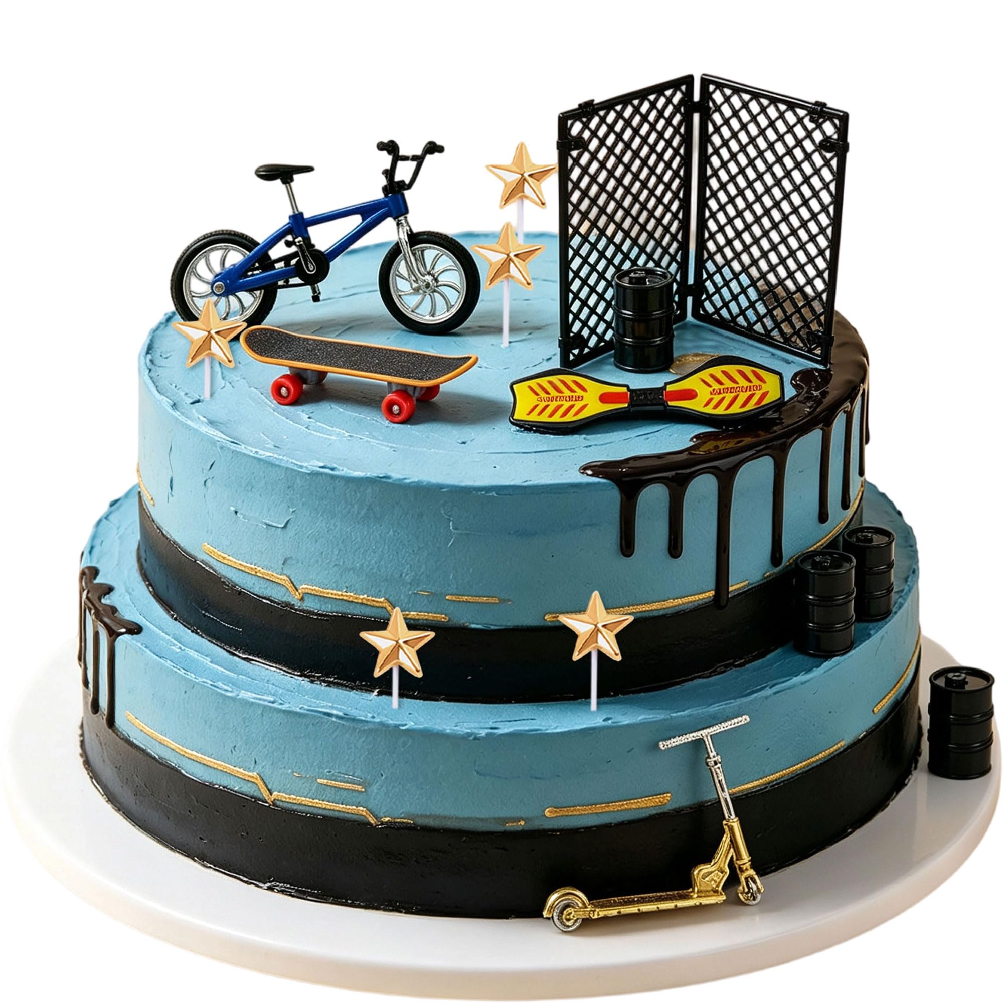 Bicycle Cake Topper Bike Cake Decorations Hip Hop 90s Retro Party Decor