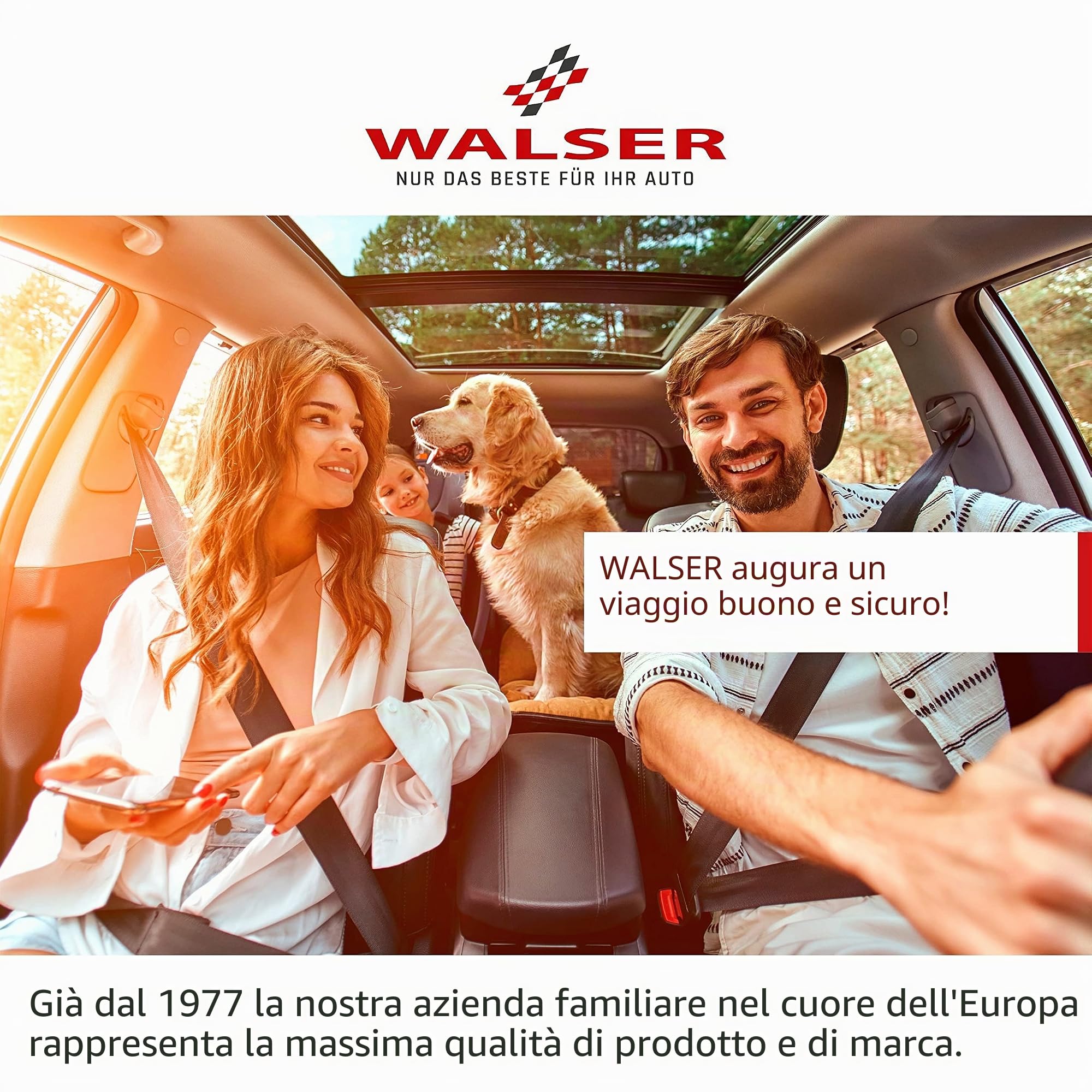 Walser Car Seat Cover Luxor, coprisedile universale per sedili posteriori, protezione per sedili posteriori incl. rivestimento antiscivolo