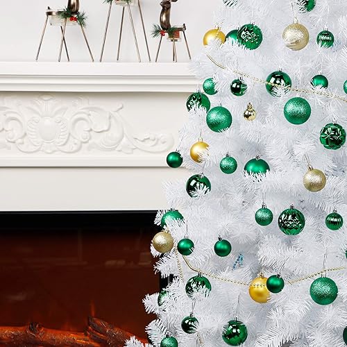 Miniatura 50 de Lulu Home Adornos de esferas para árbol de Navidad, 34 unidades, esferas colgantes Dorado