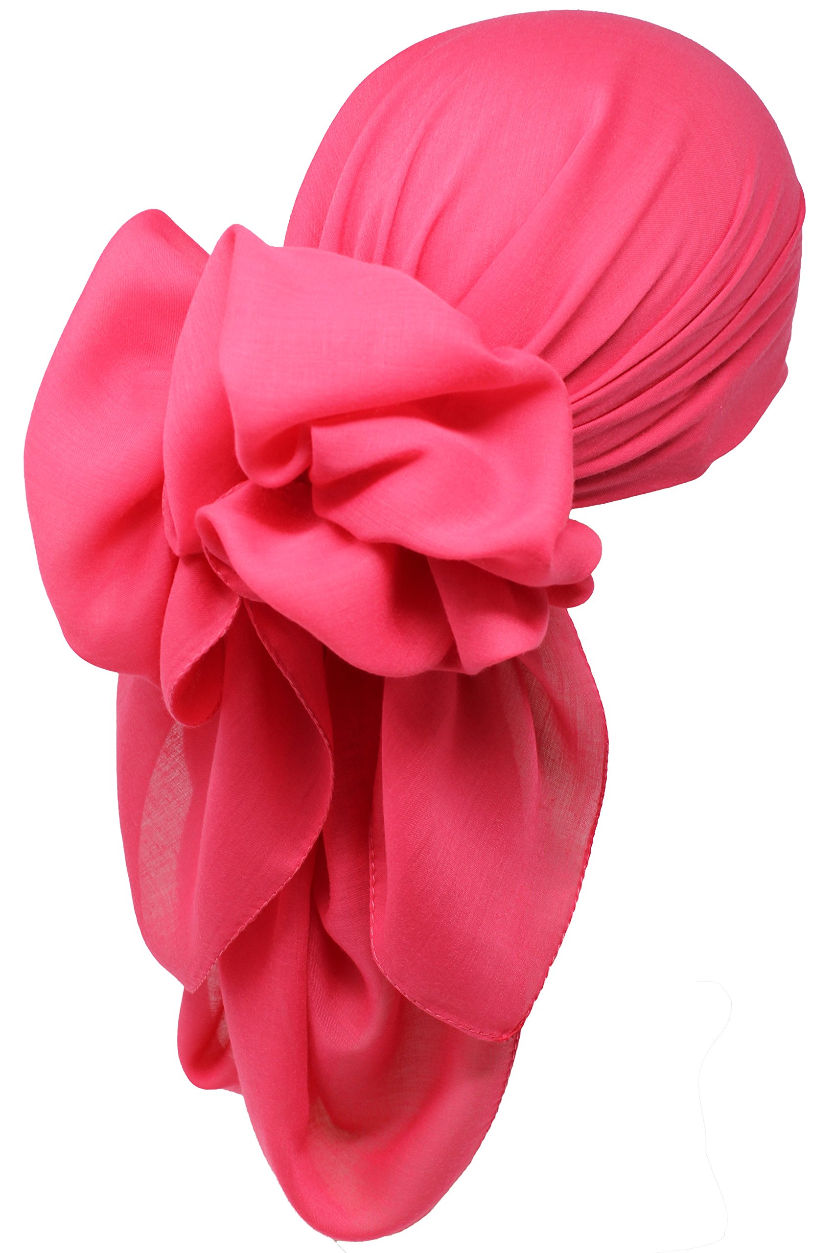 Deresina Headwear Women's Coral Pink Deresina's Square Head Scarf For Chemo ( - One Size)