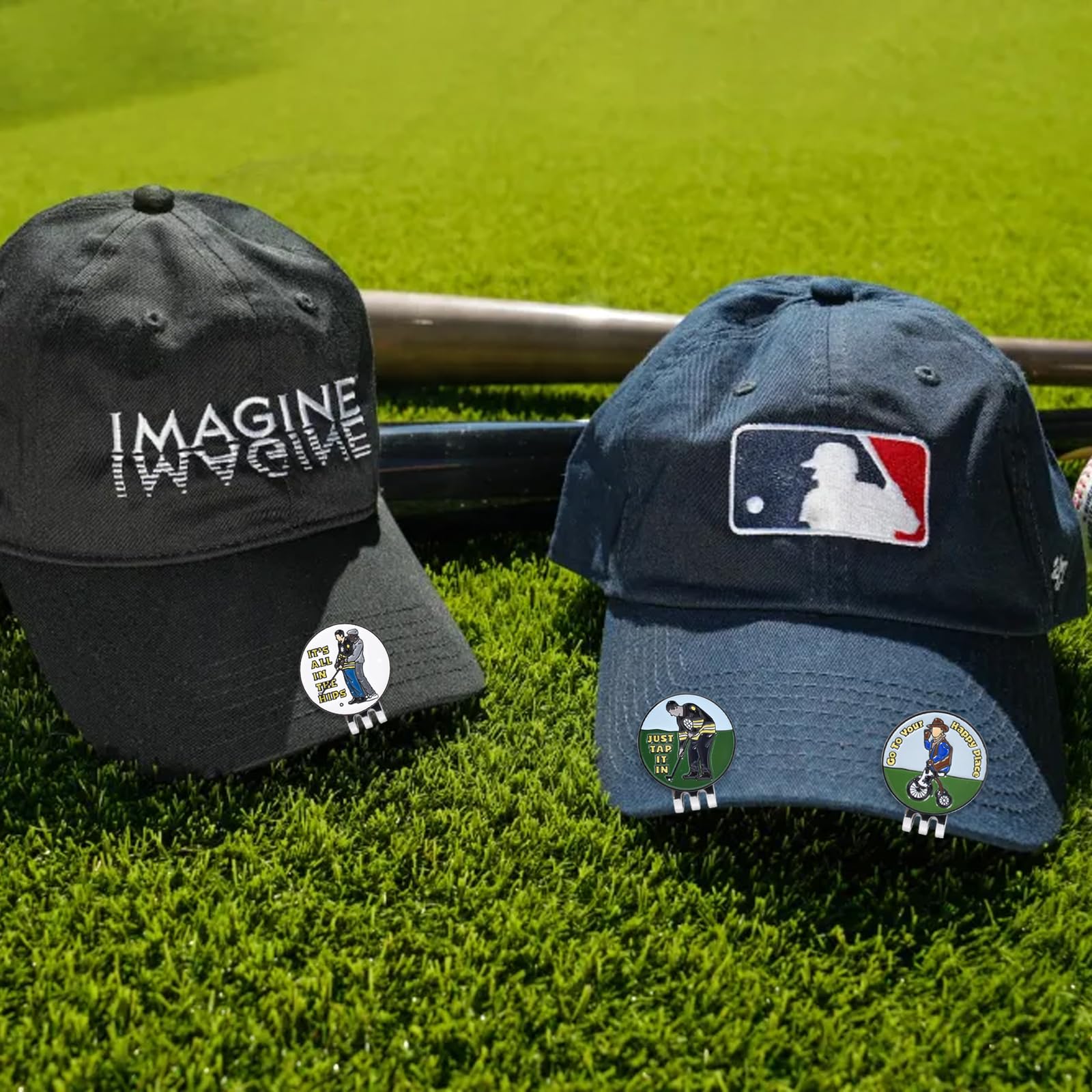 Marcador de Pelotas de Golf con Clip de Sombrero Magnético, Clip para Sombrero de Golf con Marcador de Bola Magnético, Marcador de Golf Metal Clip Magnético