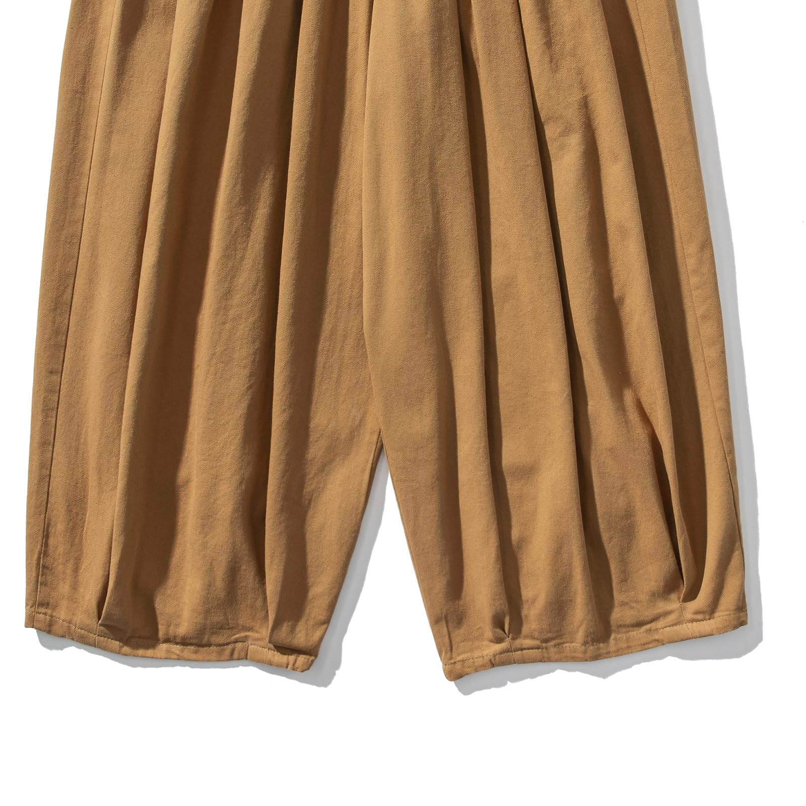 GURUNVANI Pantaloni harem da uomo a gamba larga giapponesi pantaloni larghi casual elastico in vita pantaloni