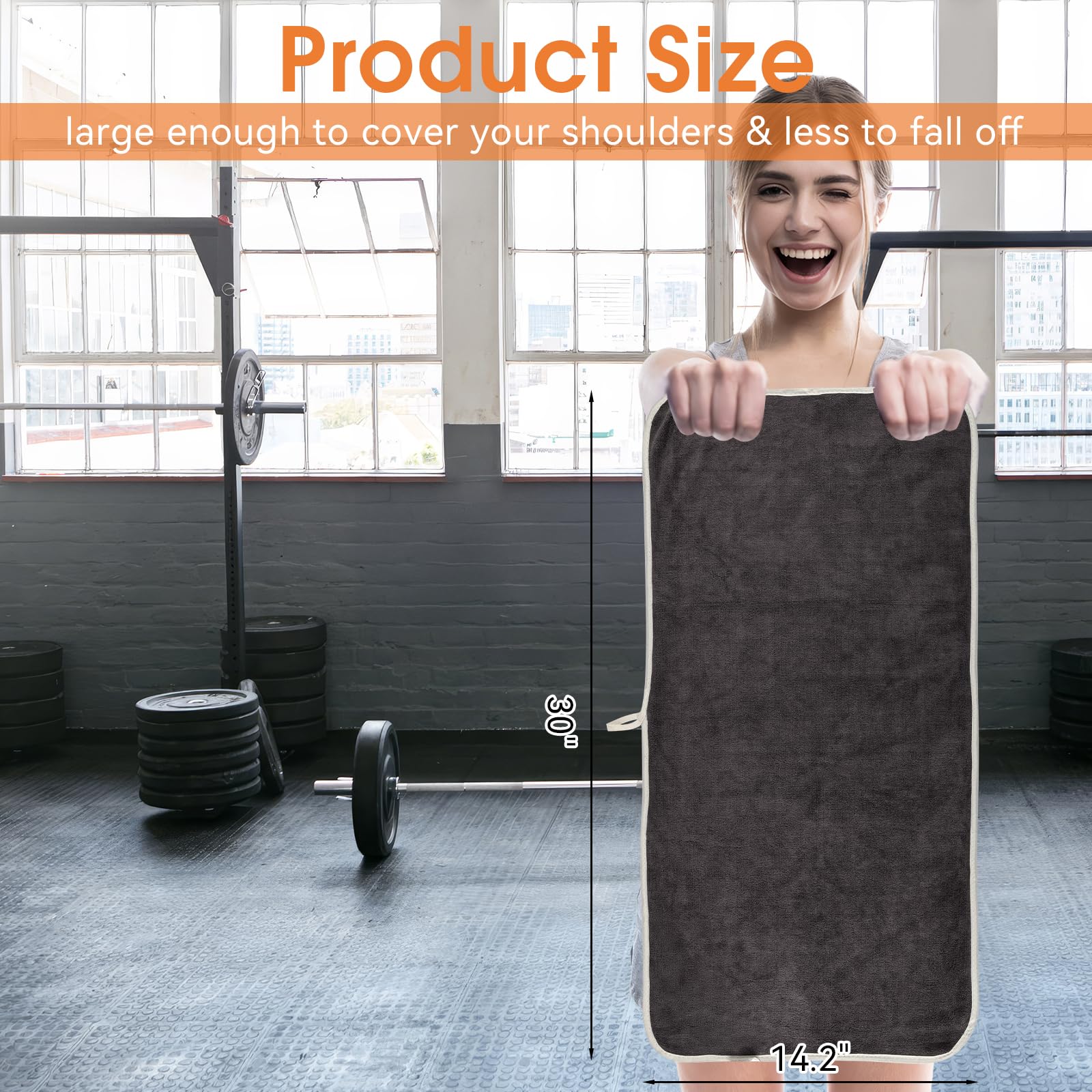Hoiny 3 Pack Microfiber Gym Towels (14.2