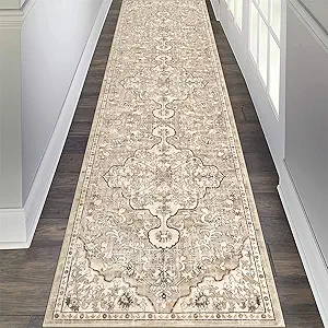 Pauwer Boho Hallway Runner Rug 2x8 Washable Entryway Area Rugs Non Slip Farmhouse Vintage Floor Mat Carpet Runner for Hallways Laundry Room Kitchen Bathroom Bedroom