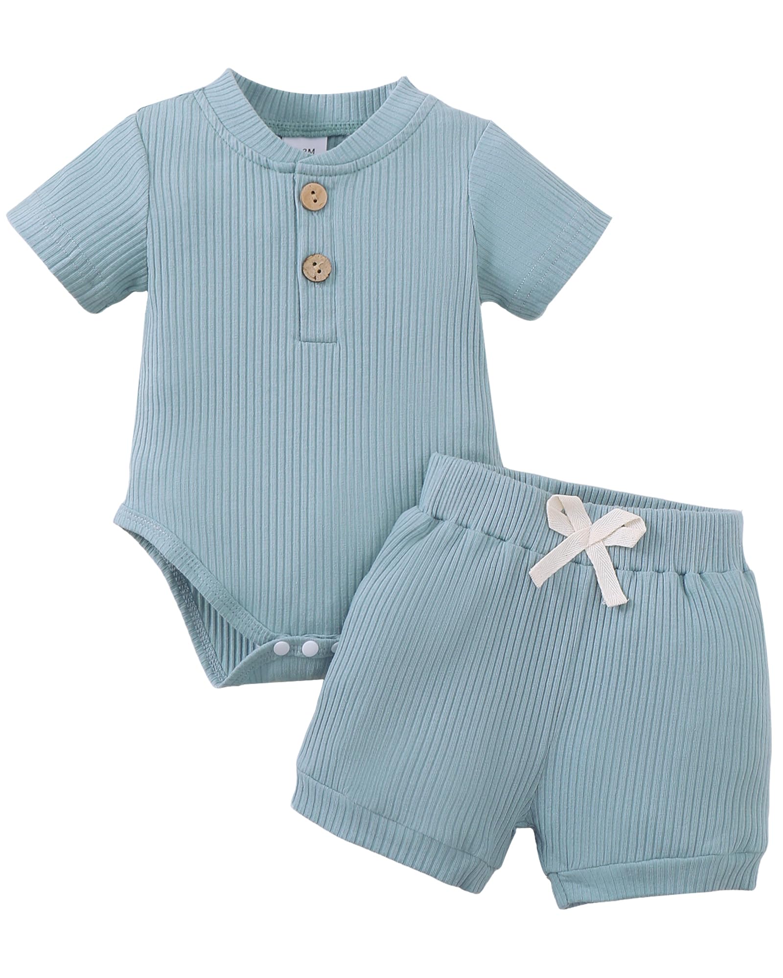 Jecson Newborn Boy Clothes Baby Boy Outfits Set Baby Boy Summer Clothes Soft Cotton Short Sleeve Top and