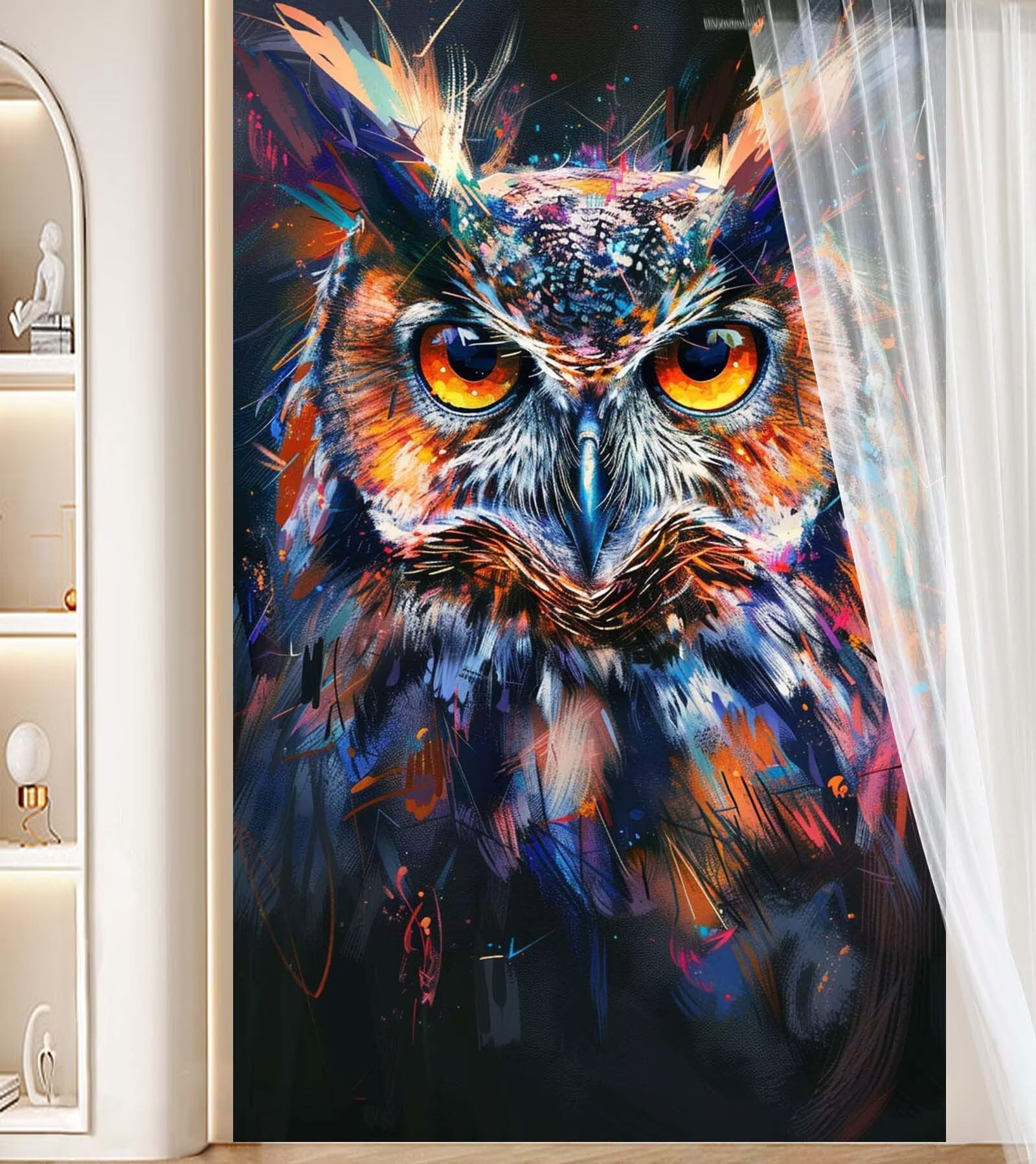 Diamond Painting Animale Diamond Painting Kit Completo, Pittura Diamante Crystal Art DIY Hobby Creativi 5D Quadri con Perline Ricamo Strass Punto Croce Art Decorazione Parete Casa Gufo-30x60 cm J171