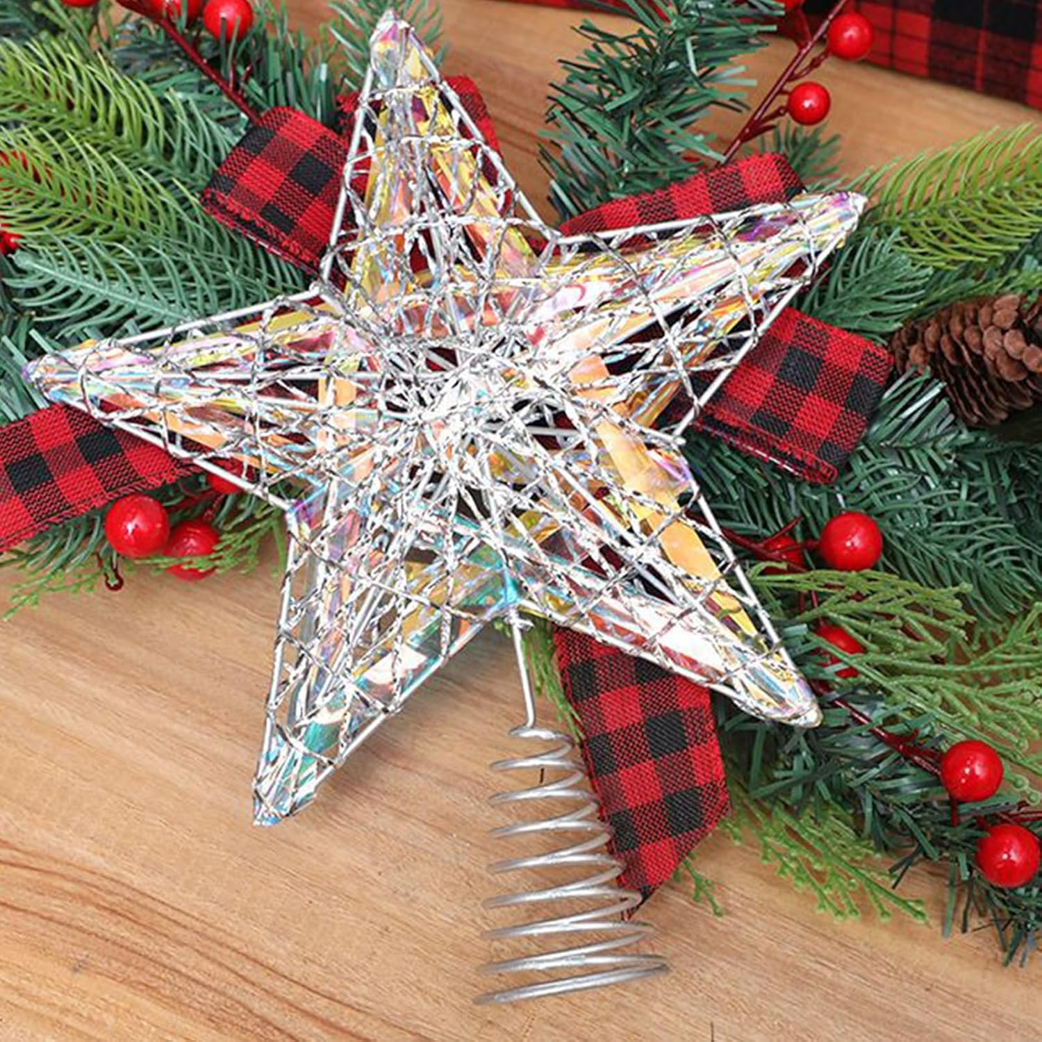 Christmas Tree Toppers Star LED Light Lamps Home Decorations for Ornament New Years Festival Parties Top Light