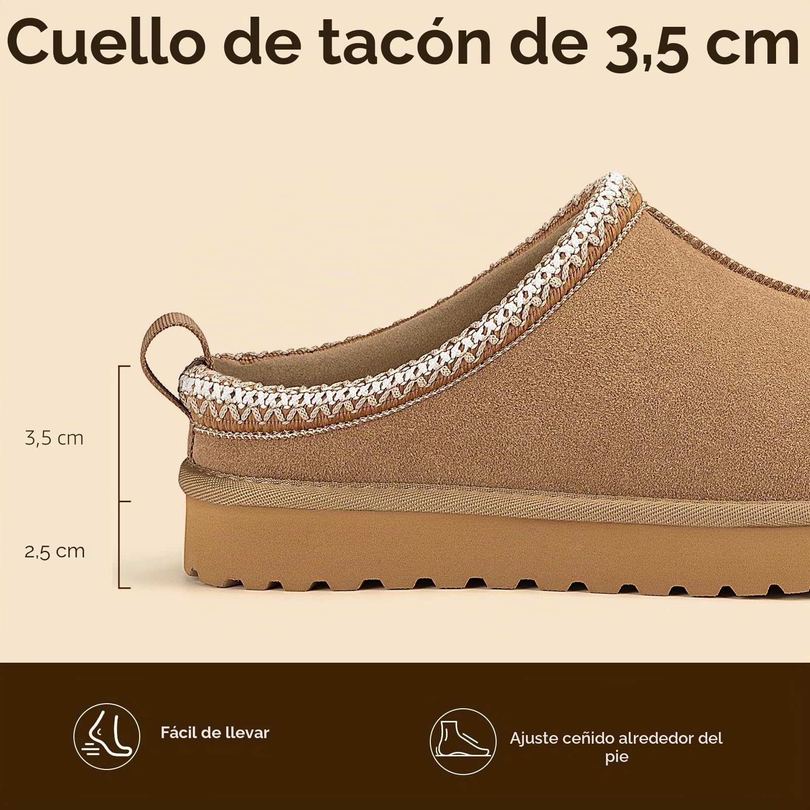 Mishansha Zapatillas Casa Mujer Invierno Peluche Pantuflas EU 36-43