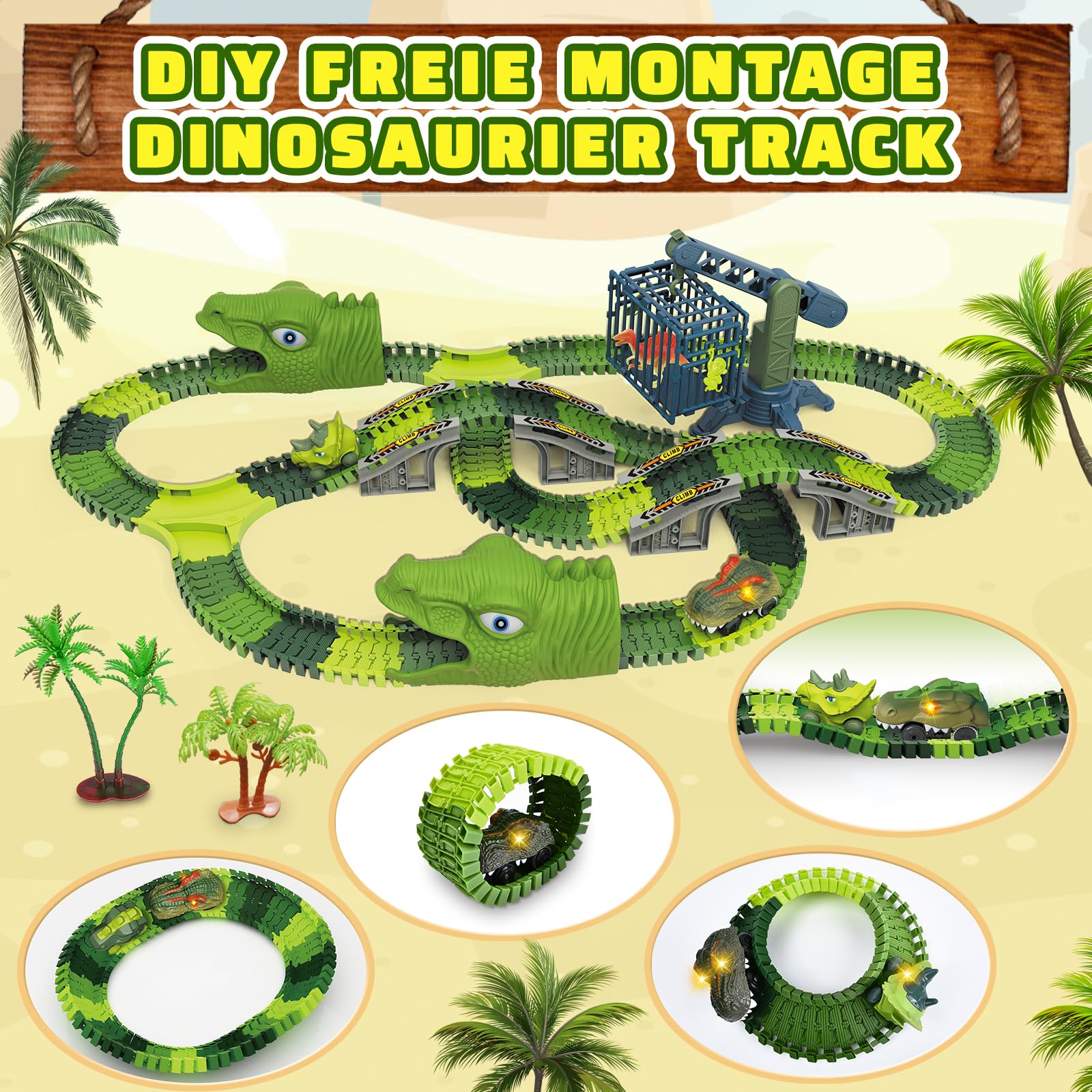 Pista Hot Wheels Dinosaurios Pista Carreras Juguetes Para