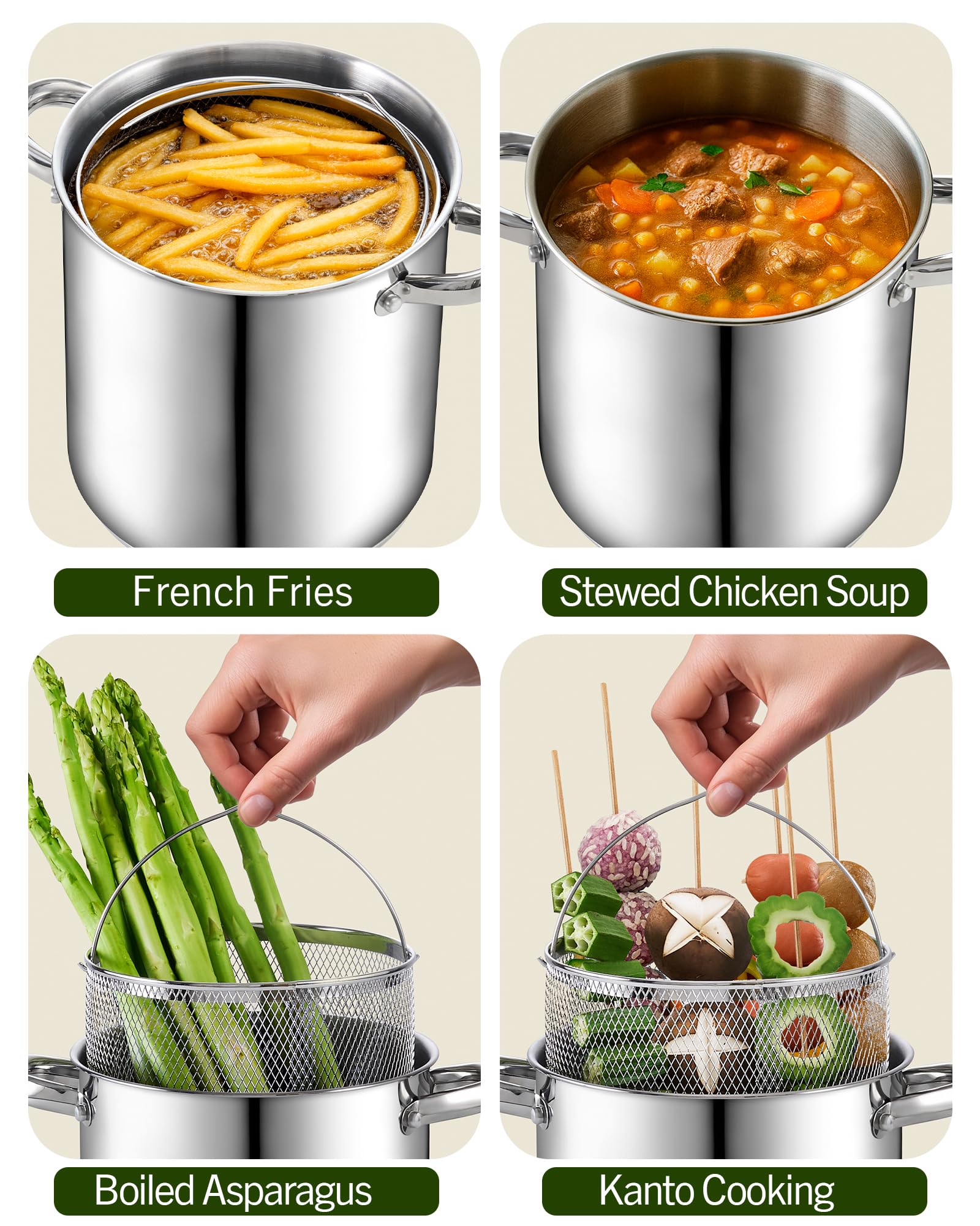 Amazon.com: Cook N Home Basics 5-Quart Deep Fryer Pot with Basket