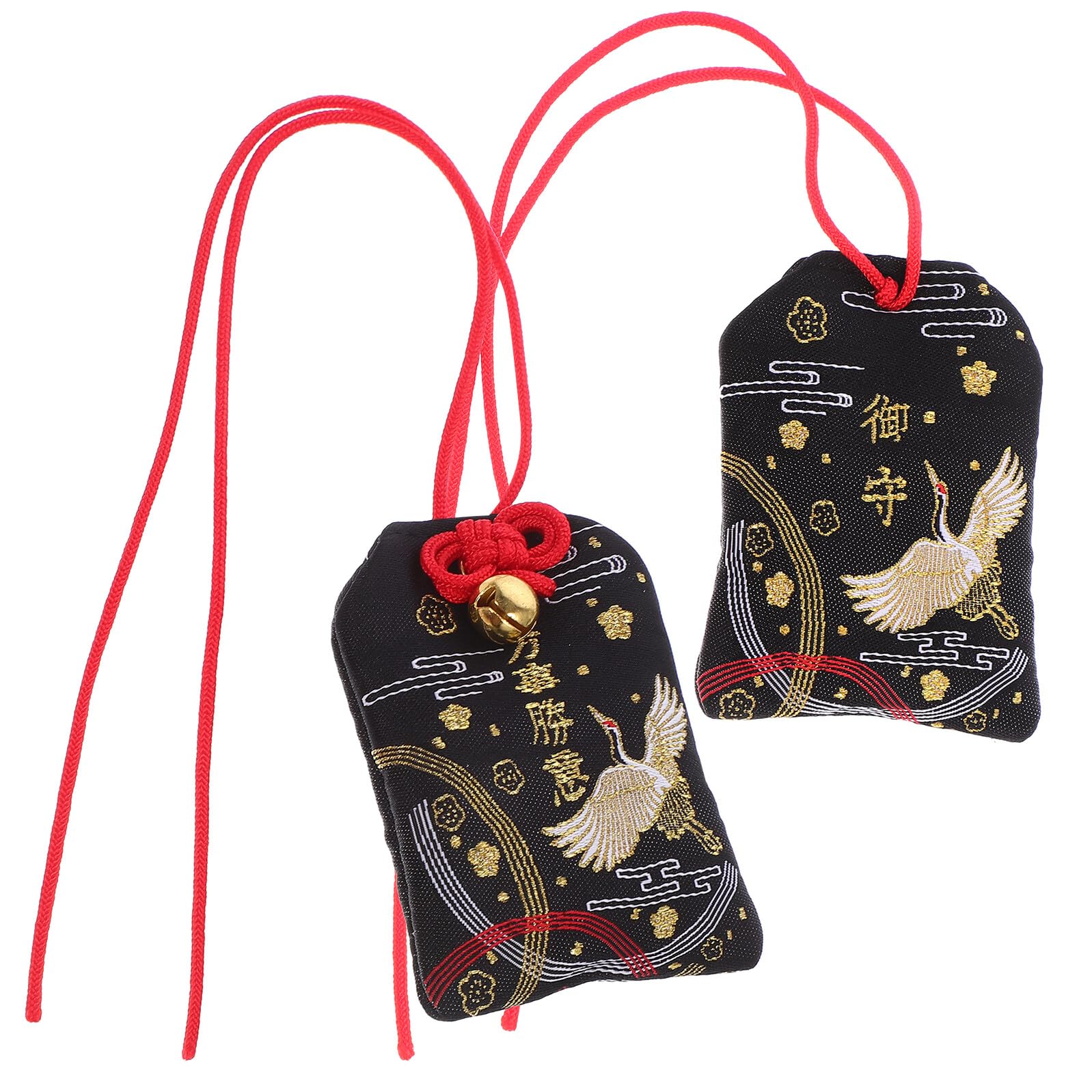 Bolsa de bendición japonesa Omamori con cordón decorativo para colgar