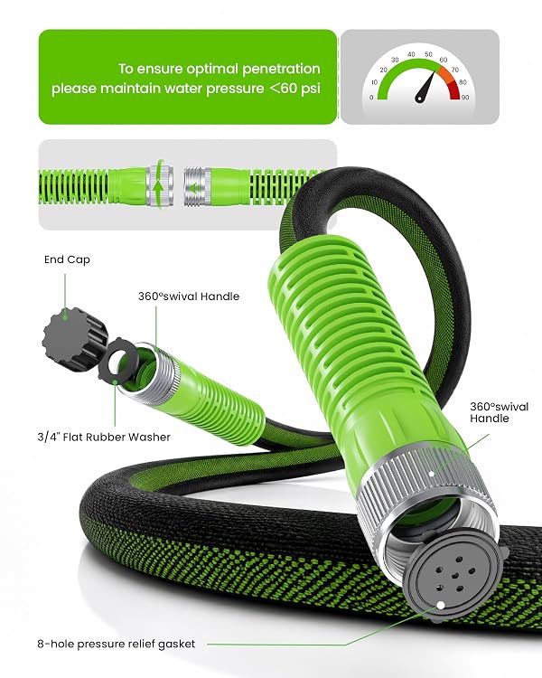 RAINPOINT 25FT Flat Soaker Hose, Heavy-Duty Flexible Drip Hose by RAINPOINT - Used condition - Image 6