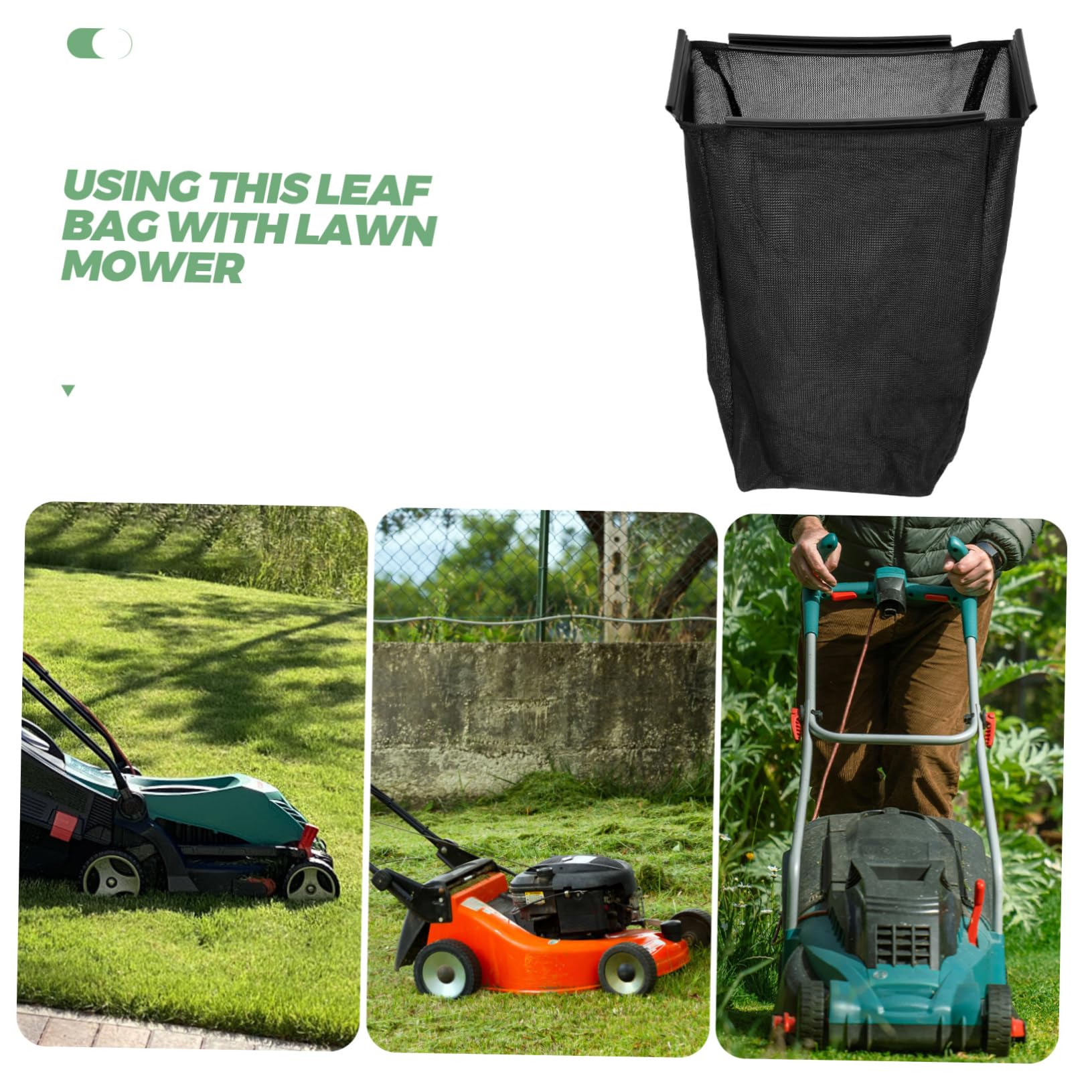 ibasenice Paquet De Ramassage D’herbe Et Feuilles Nylon 19 Pouces Pour Tondeuse à Gazon Modèle Hrj216 – Collecte Jardin, Résistant à L’usure L’eau, Stockage Pratique De Débris Végétaux