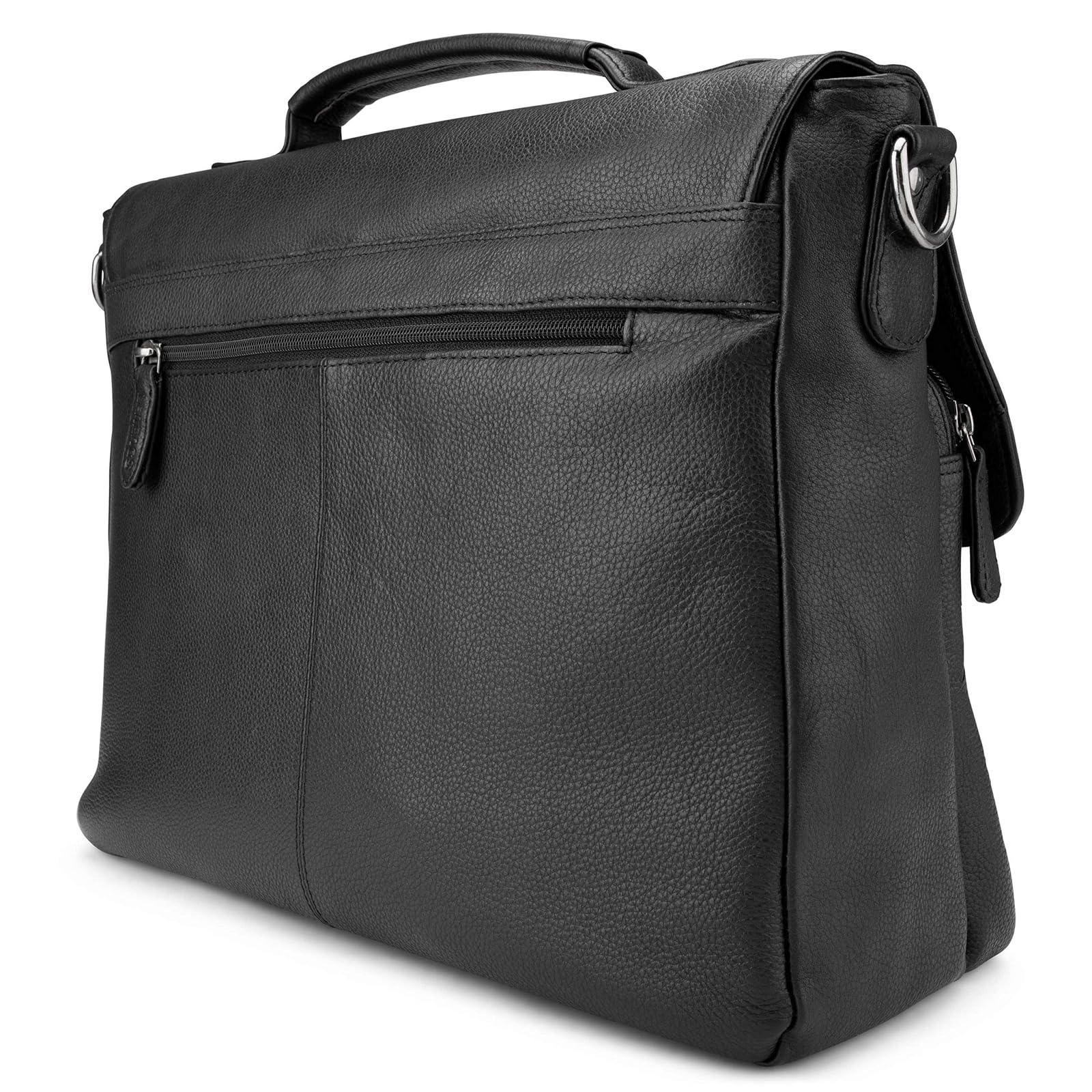 LEABAGS Leder Umhängetasche Herren Aktentasche Vintage Laptoptasche Messenger Bag für 15 Zoll Laptop, Umhängetasche mit Schultergurt, Notebooktasche Leder，Arbeitstasche,Schultertasche