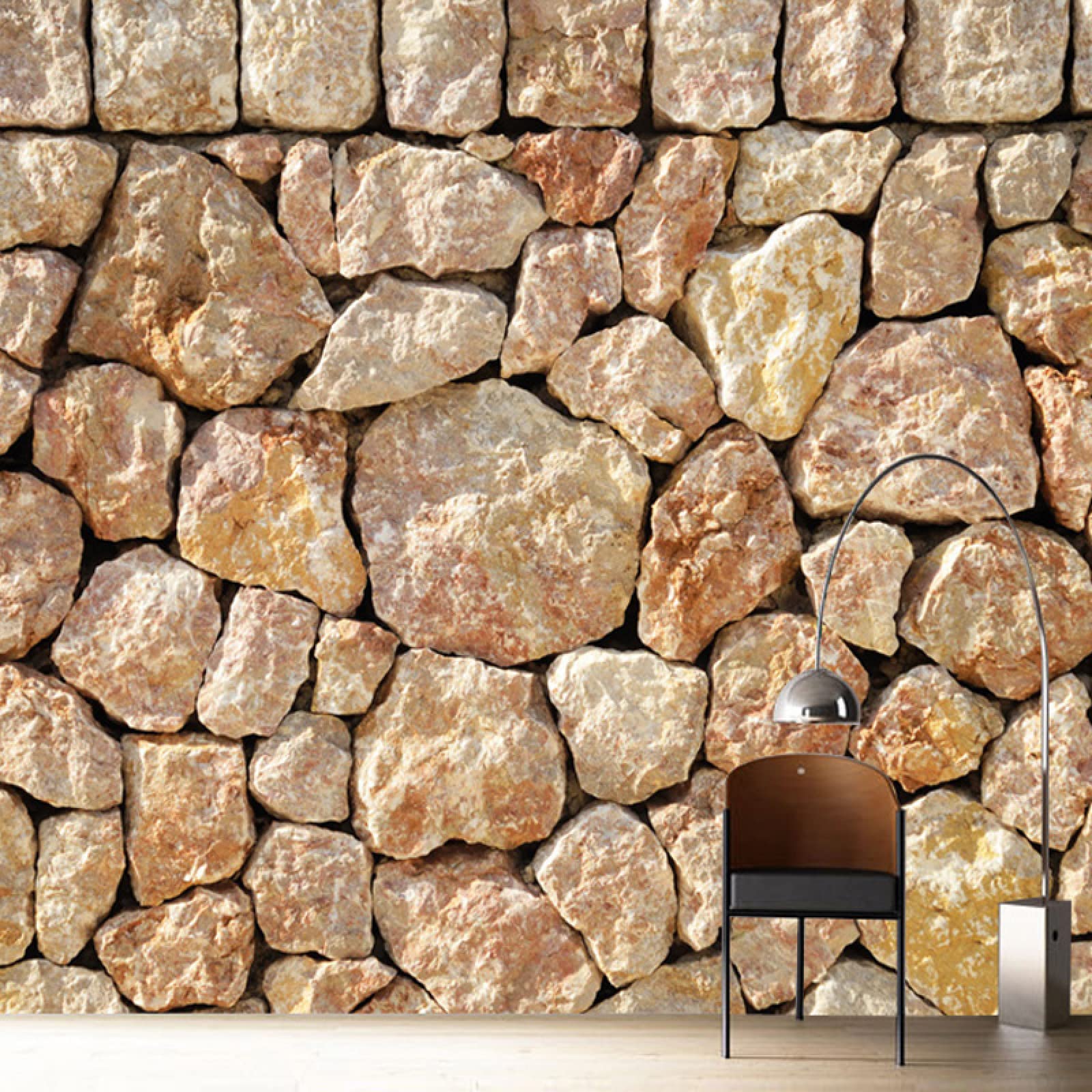 3D Stone ? ? Illustrator Wall Wallpaper, Removable High Resolution Pictures Art Decor Paintings, Self-Adhesive 3D Mural for Dining Room Sofa Background Wall Living Room(106